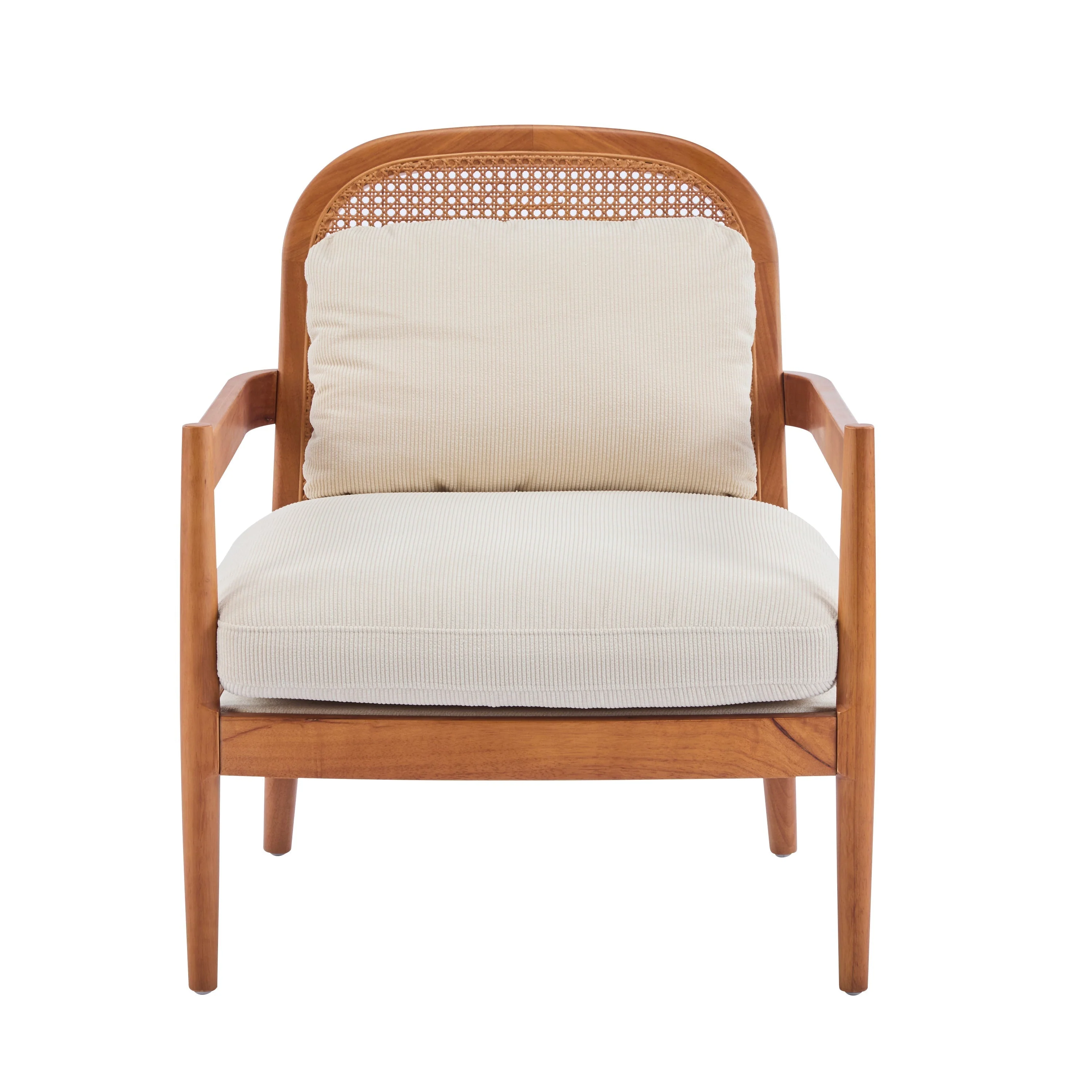 Elliston Rattan Backrest Solid Wood Accent Chair with Cushions - Set of 2 - Image 40