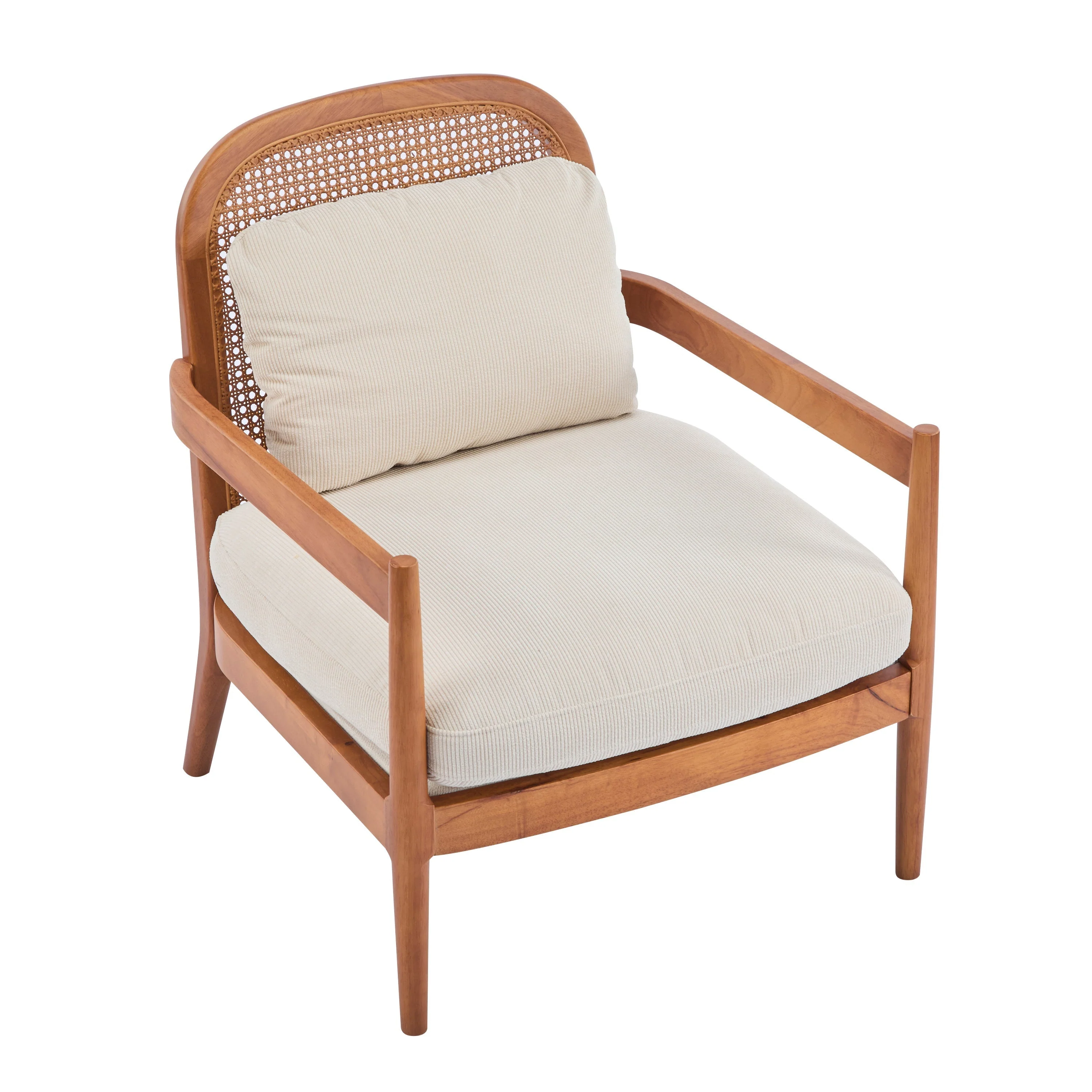 Elliston Rattan Backrest Solid Wood Accent Chair with Cushions - Set of 2 - Image 43