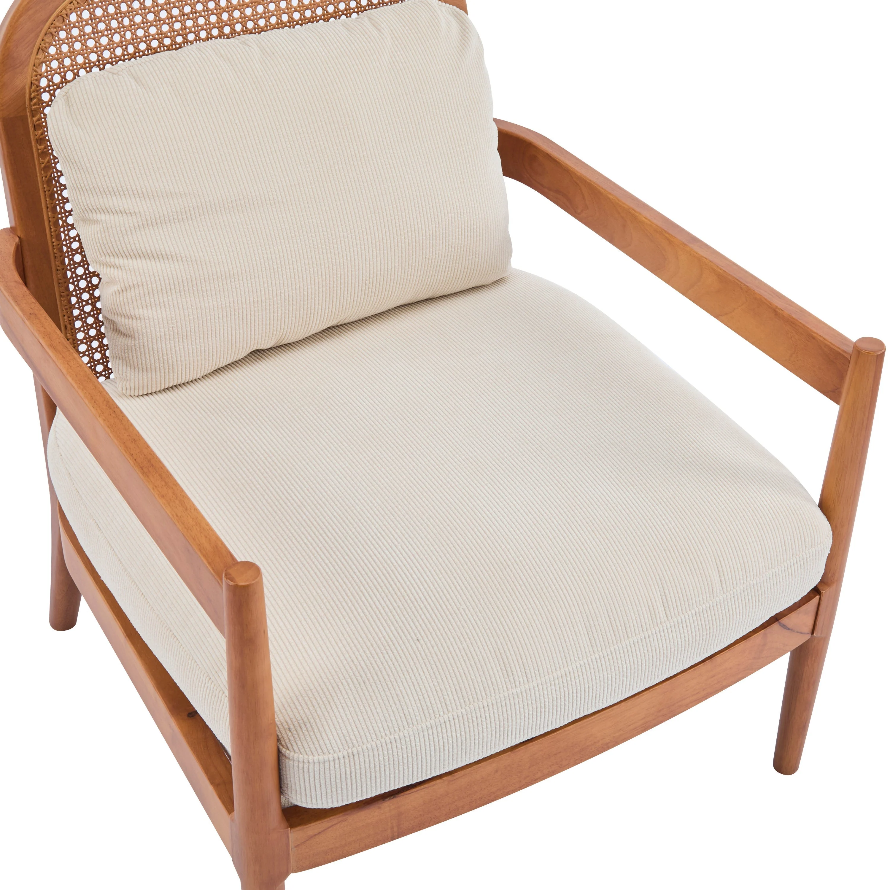 Elliston Rattan Backrest Solid Wood Accent Chair with Cushions - Set of 2 - Image 44