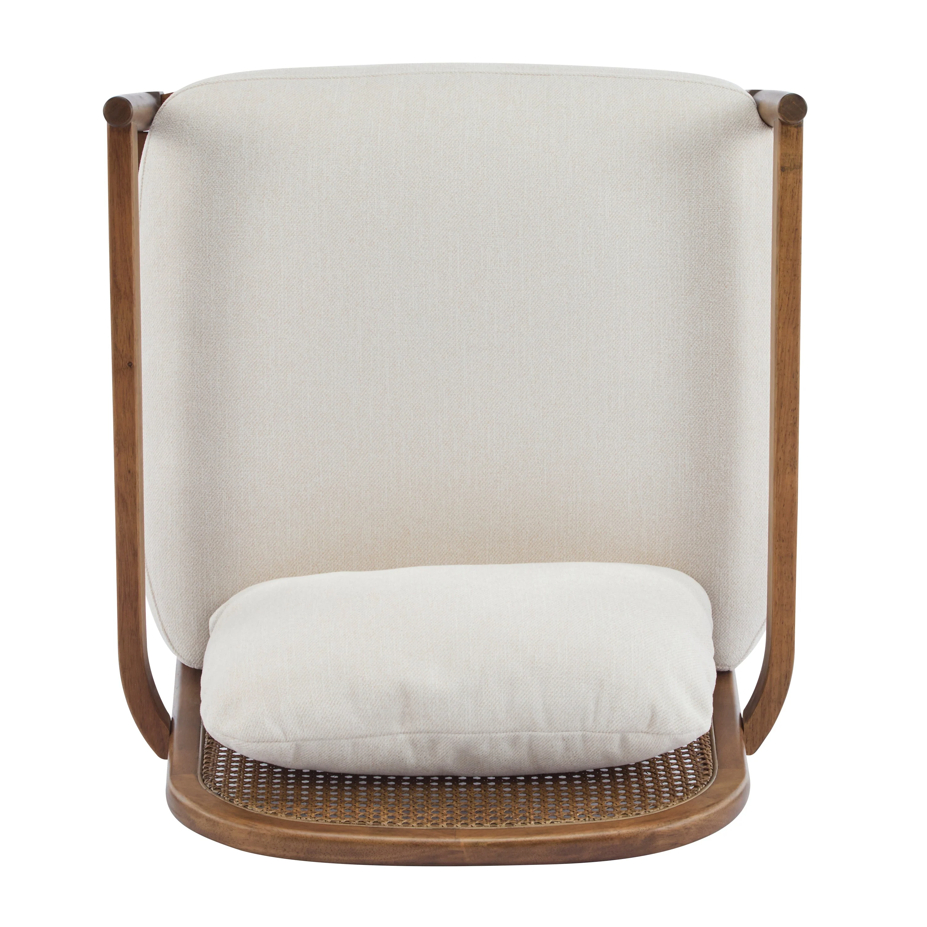 Elliston Rattan Backrest Solid Wood Accent Chair with Cushions - Set of 2 - Image 5