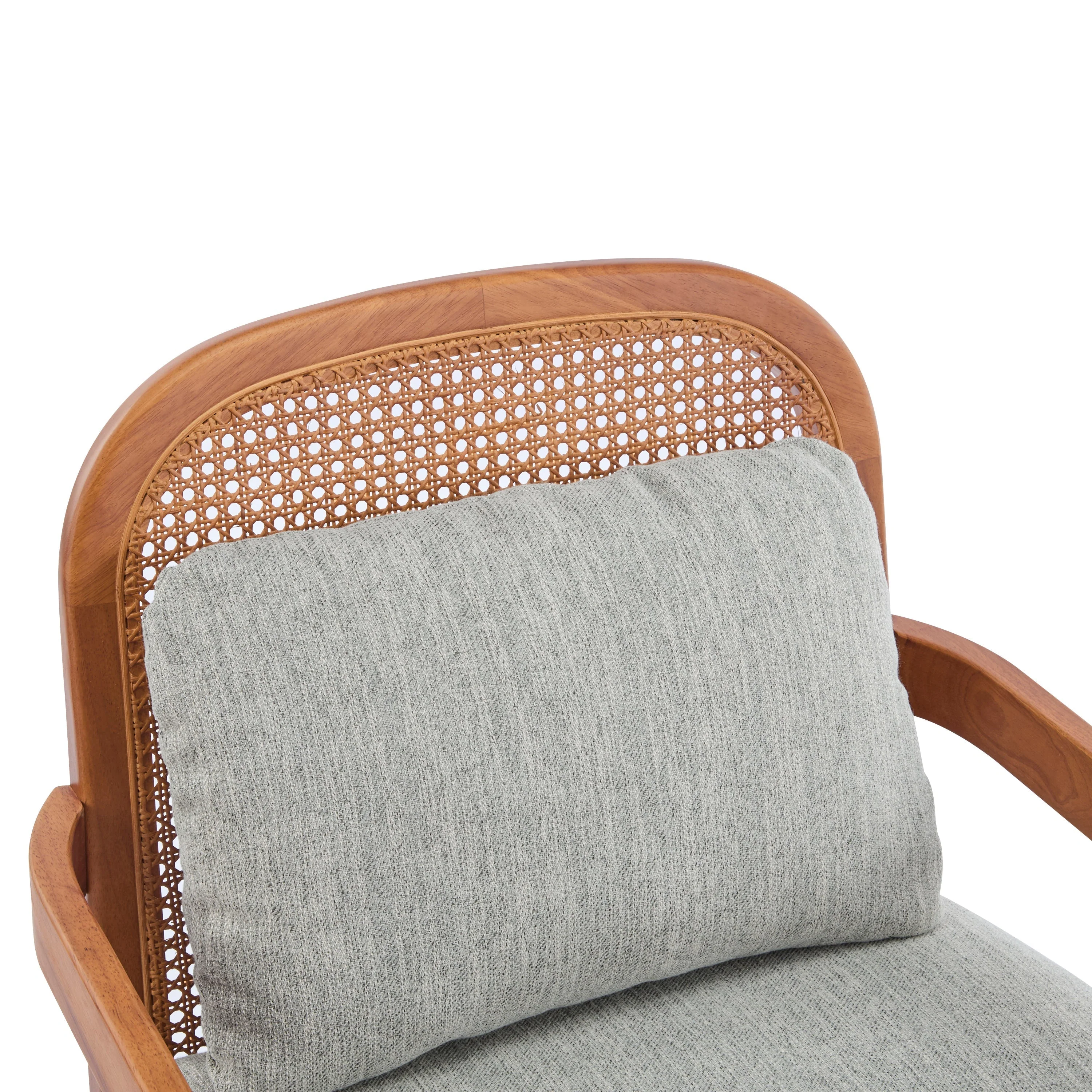 Elliston Rattan Backrest Solid Wood Accent Chair with Cushions - Set of 2 - Image 57