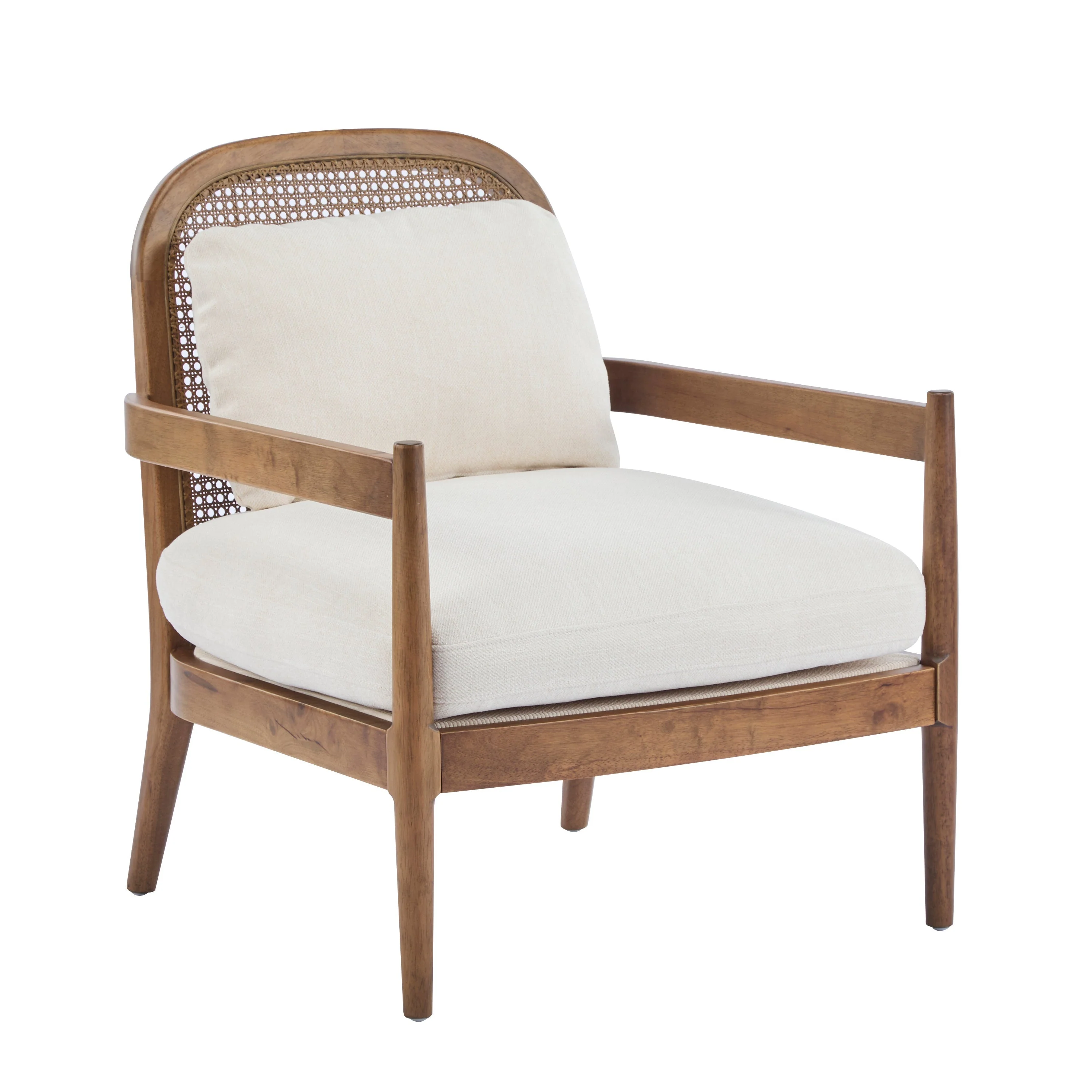 Elliston Rattan Backrest Solid Wood Accent Chair with Cushions - Set of 2 - Image 8