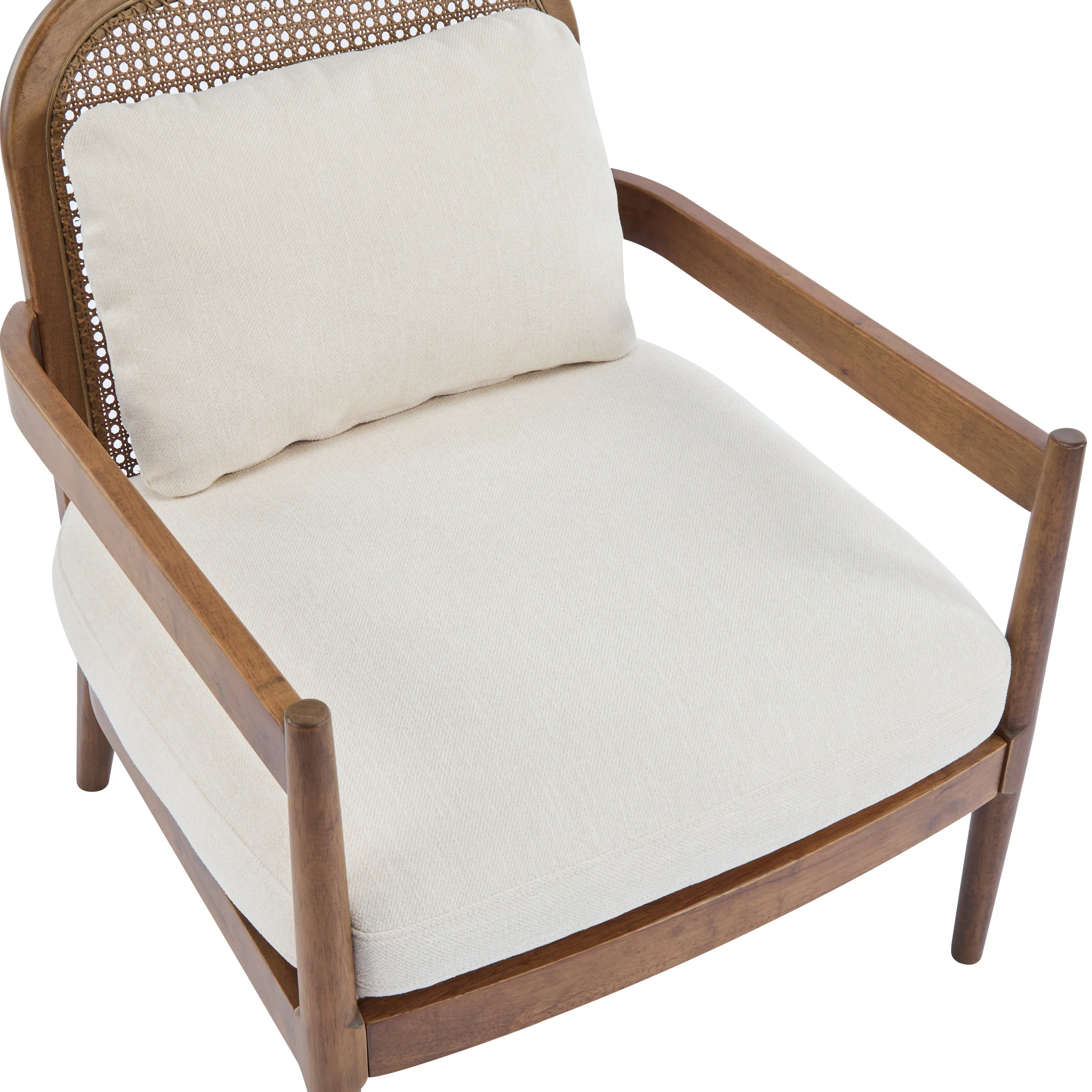 Elliston Rattan Backrest Solid Wood Accent Chair with Cushions - Set of 2 - Image 9