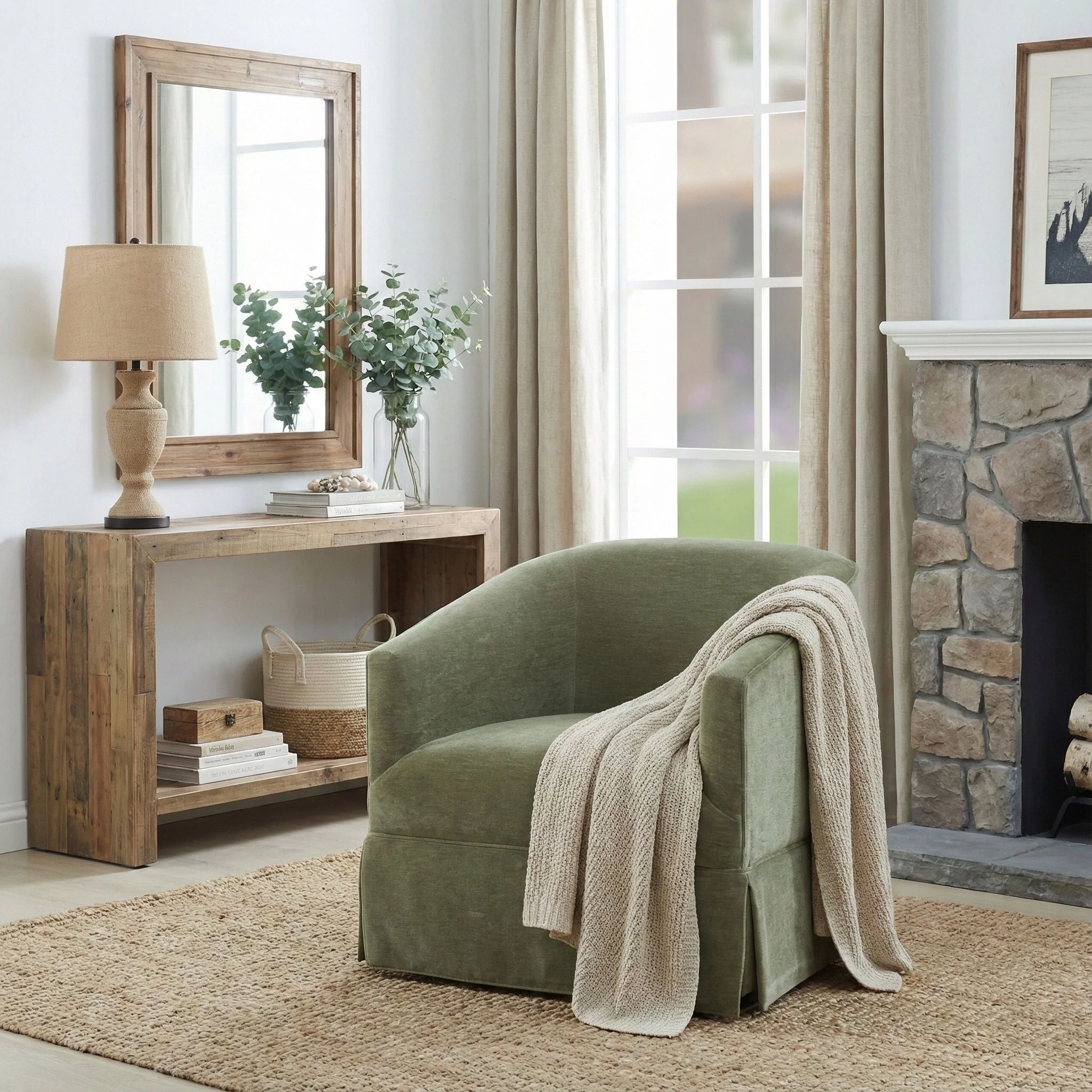 Elm - Skirted Swivel Chair - Image 4