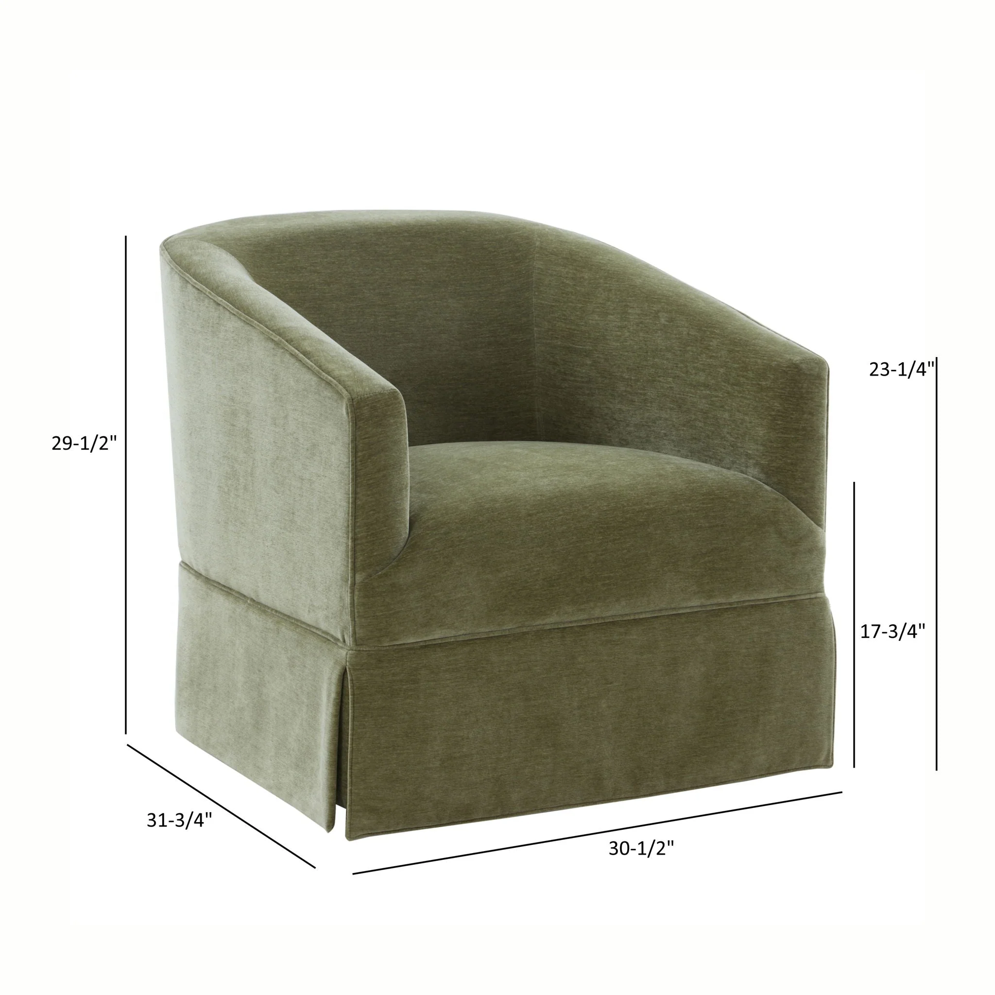 Elm - Skirted Swivel Chair - Image 7