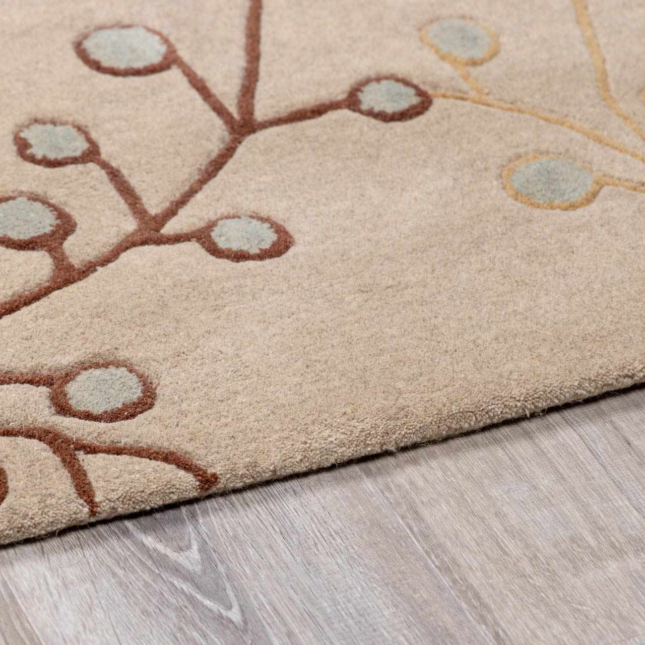 Elsu Beige&Gray Wool Rug - Image 14