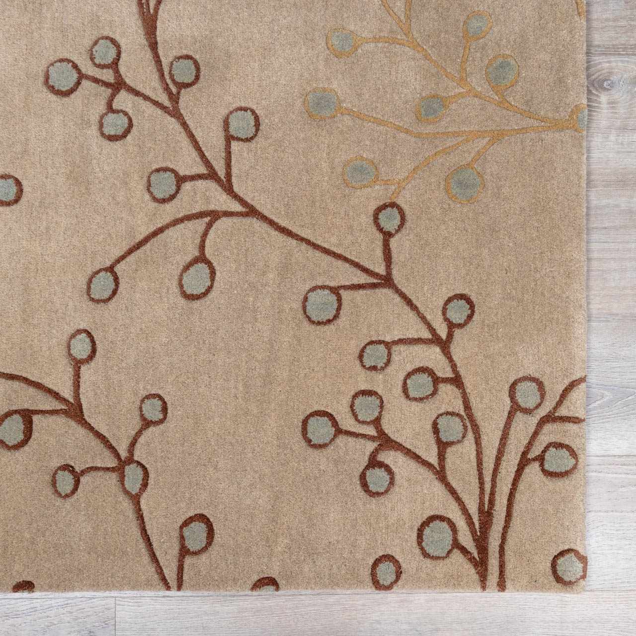 Elsu Beige&Gray Wool Rug - Image 6