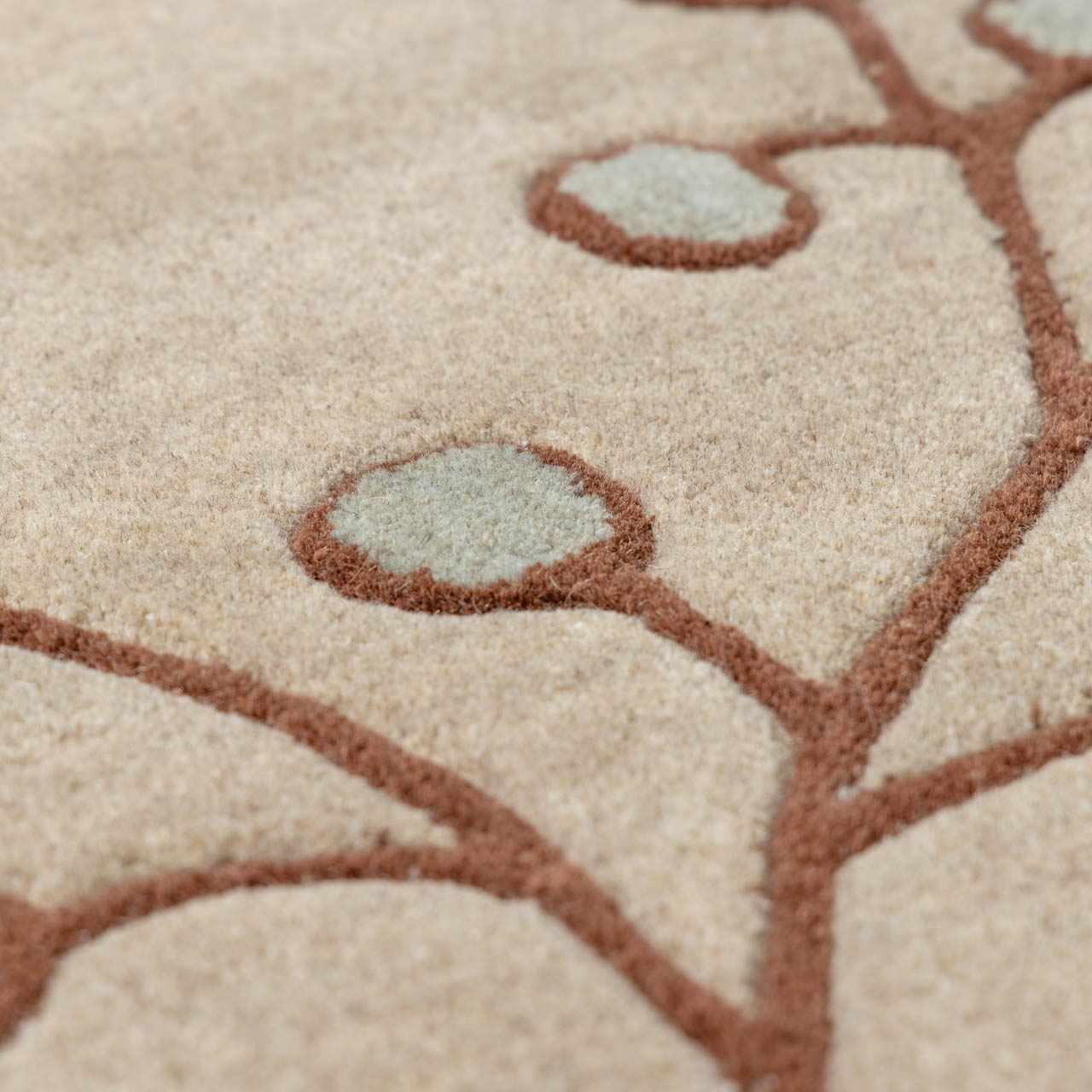 Elsu Beige&Gray Wool Rug - Image 9