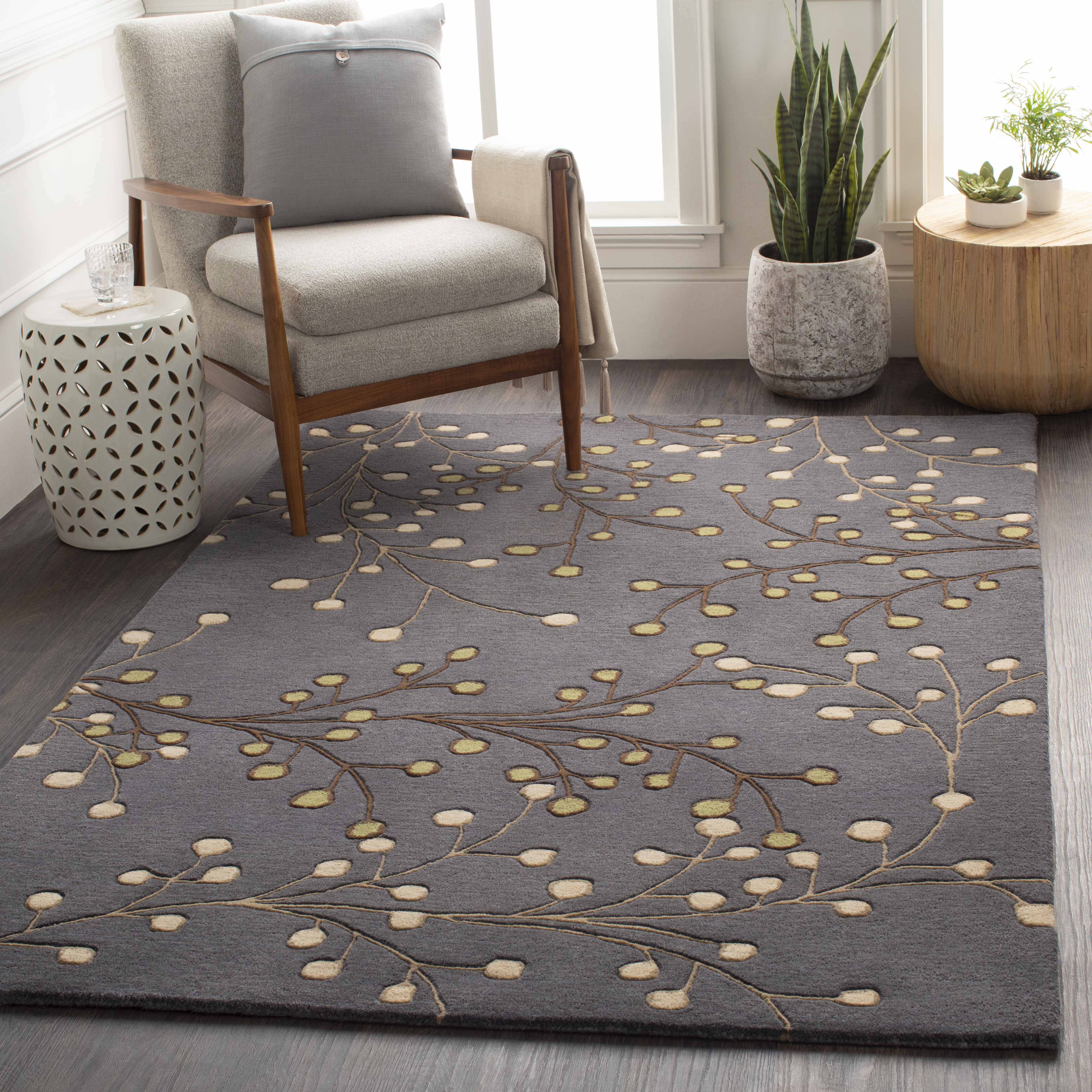 Elsu Brown Beige Wool Rug - Image 2