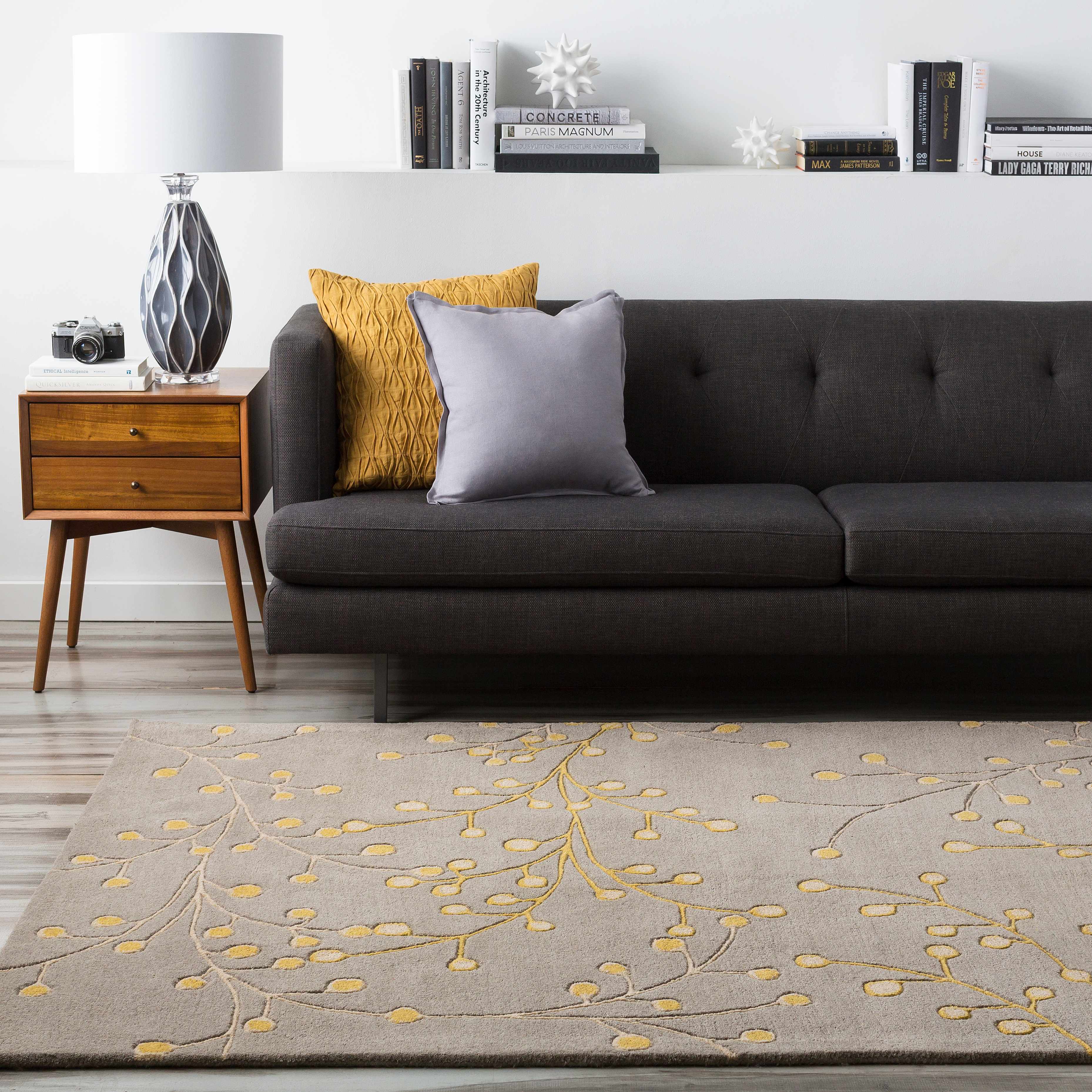 Elsu Mustard Wool Area Rug - Image 2