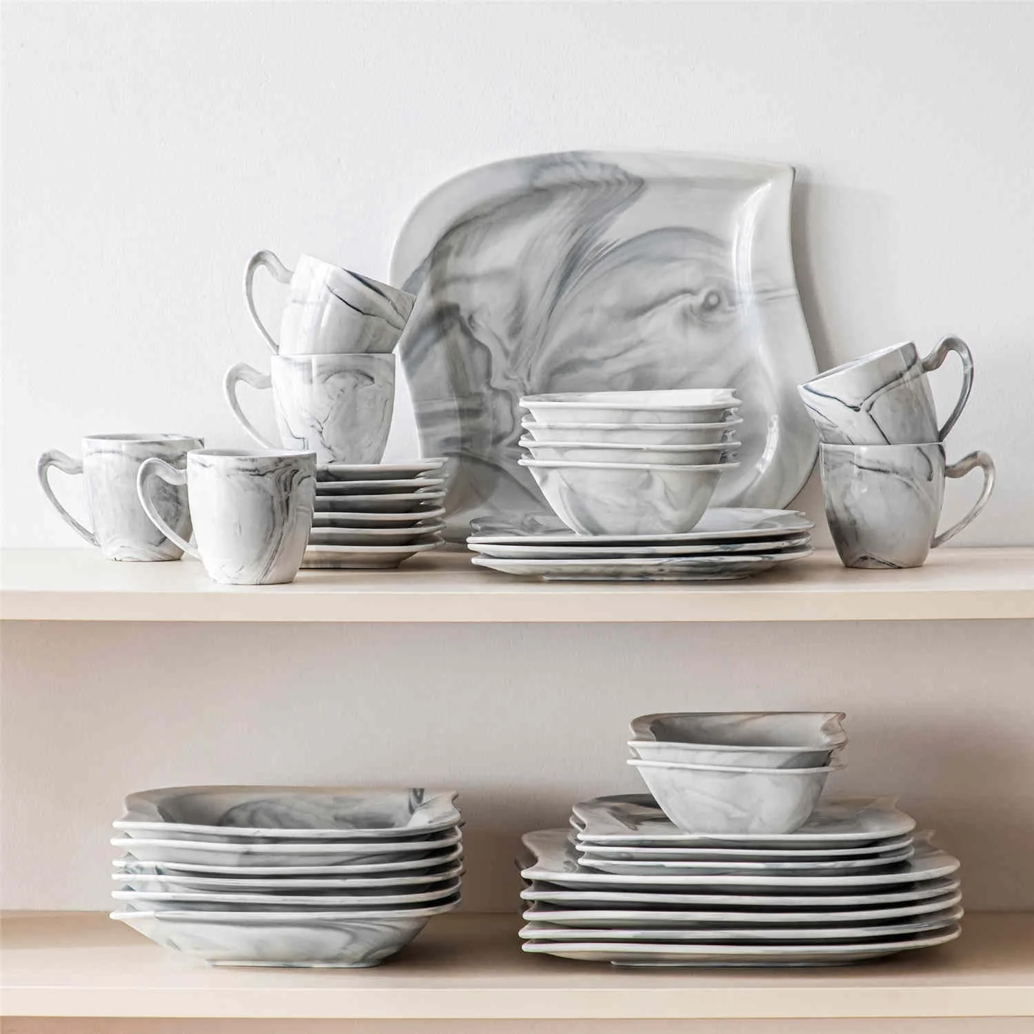 Elvira Marble Grey 36 Piece Dinnerware Set - Image 13