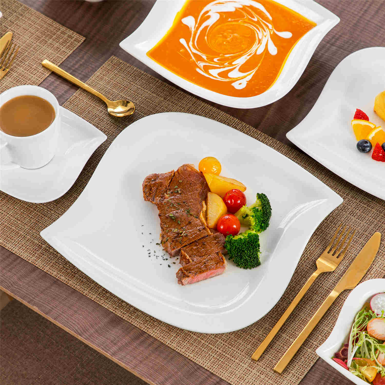 Elvira Marble Grey 36 Piece Dinnerware Set - Image 18