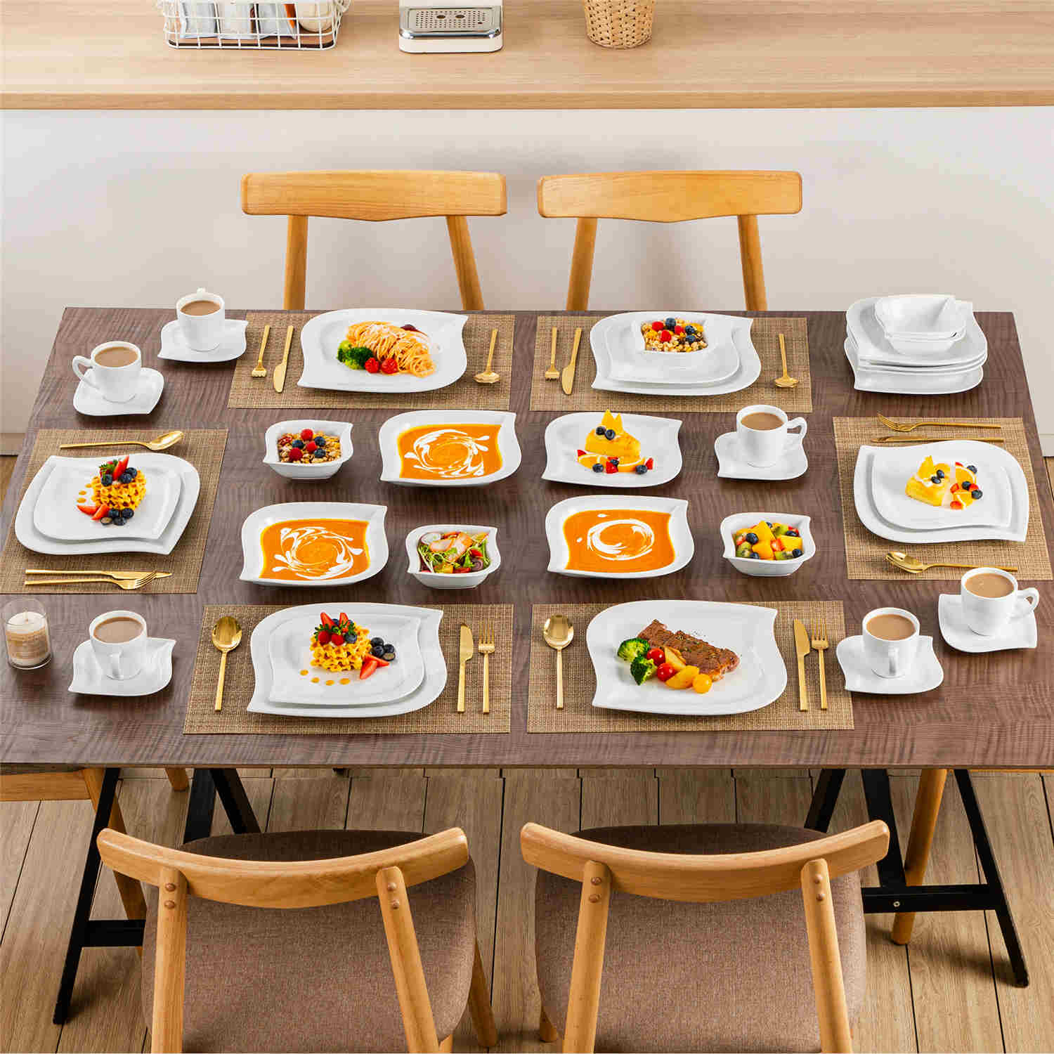 Elvira Marble Grey 36 Piece Dinnerware Set - Image 22