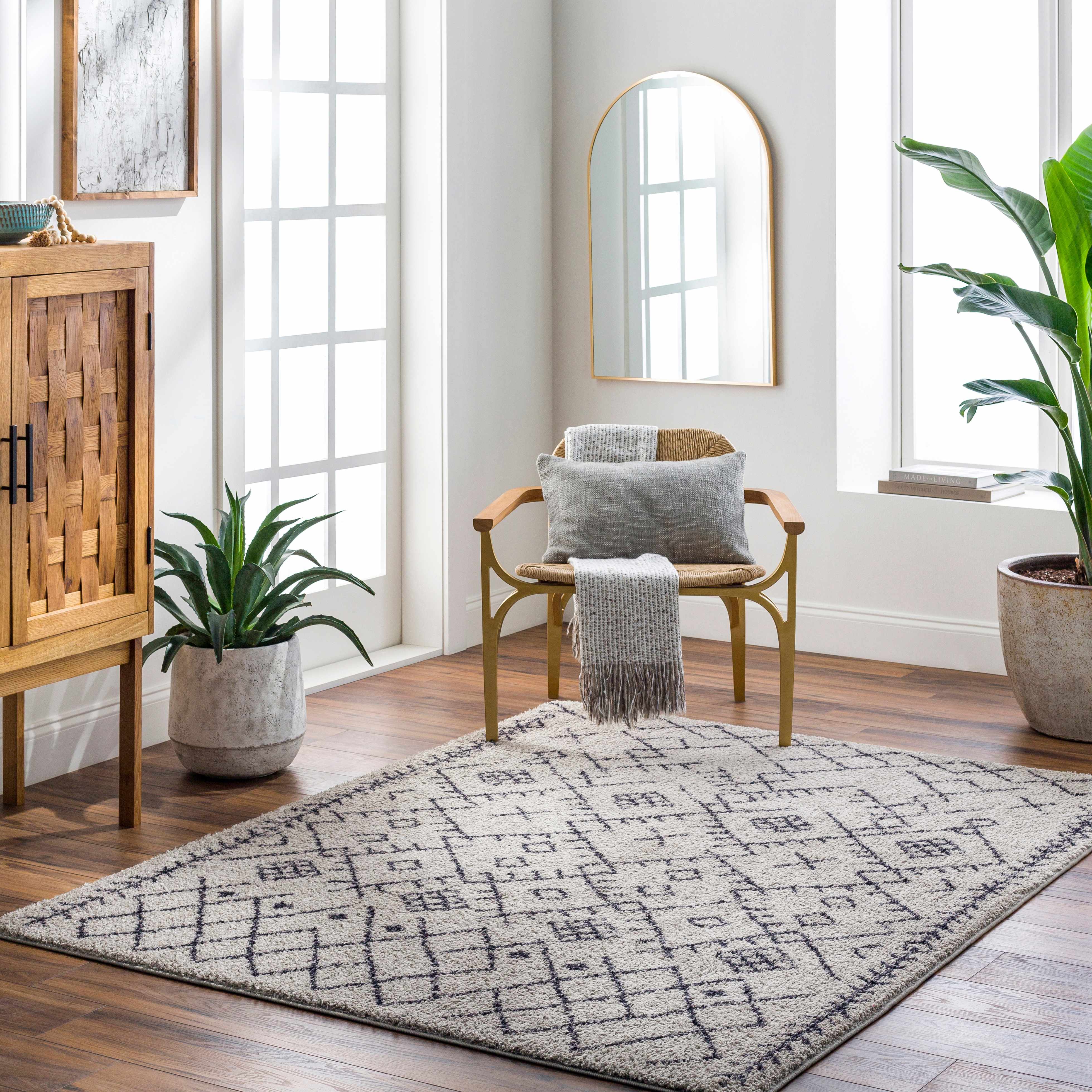Elyes Gray Washable Area Rug - Clearance - Image 2