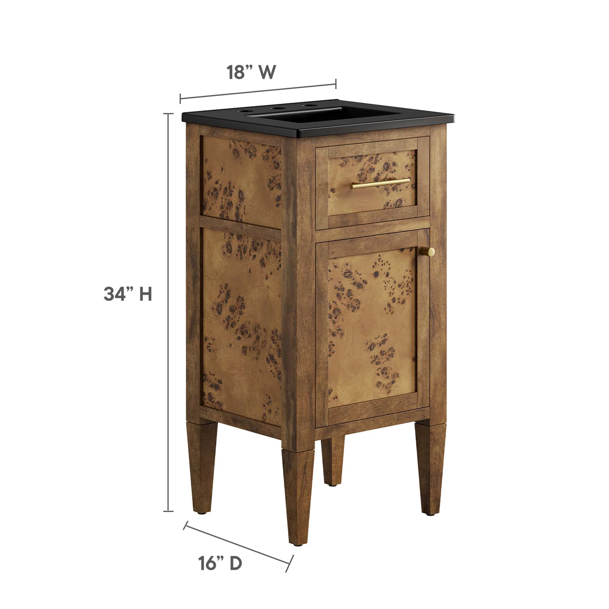 Elysian 18" Wood Bathroom Vanity by Modway - Image 4