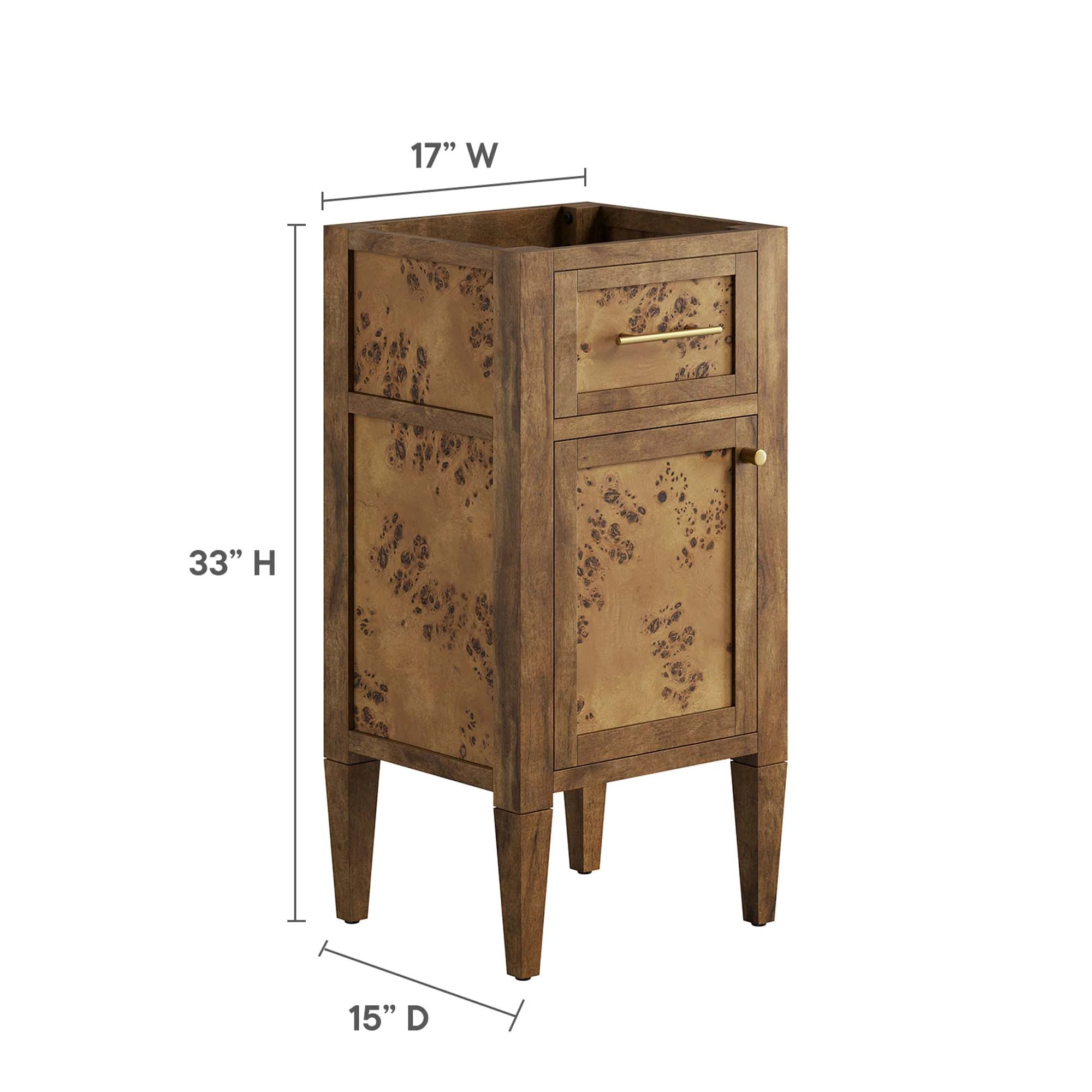 Elysian 18" Wood Bathroom Vanity Cabinet (Sink Basin Not Included) - Image 4