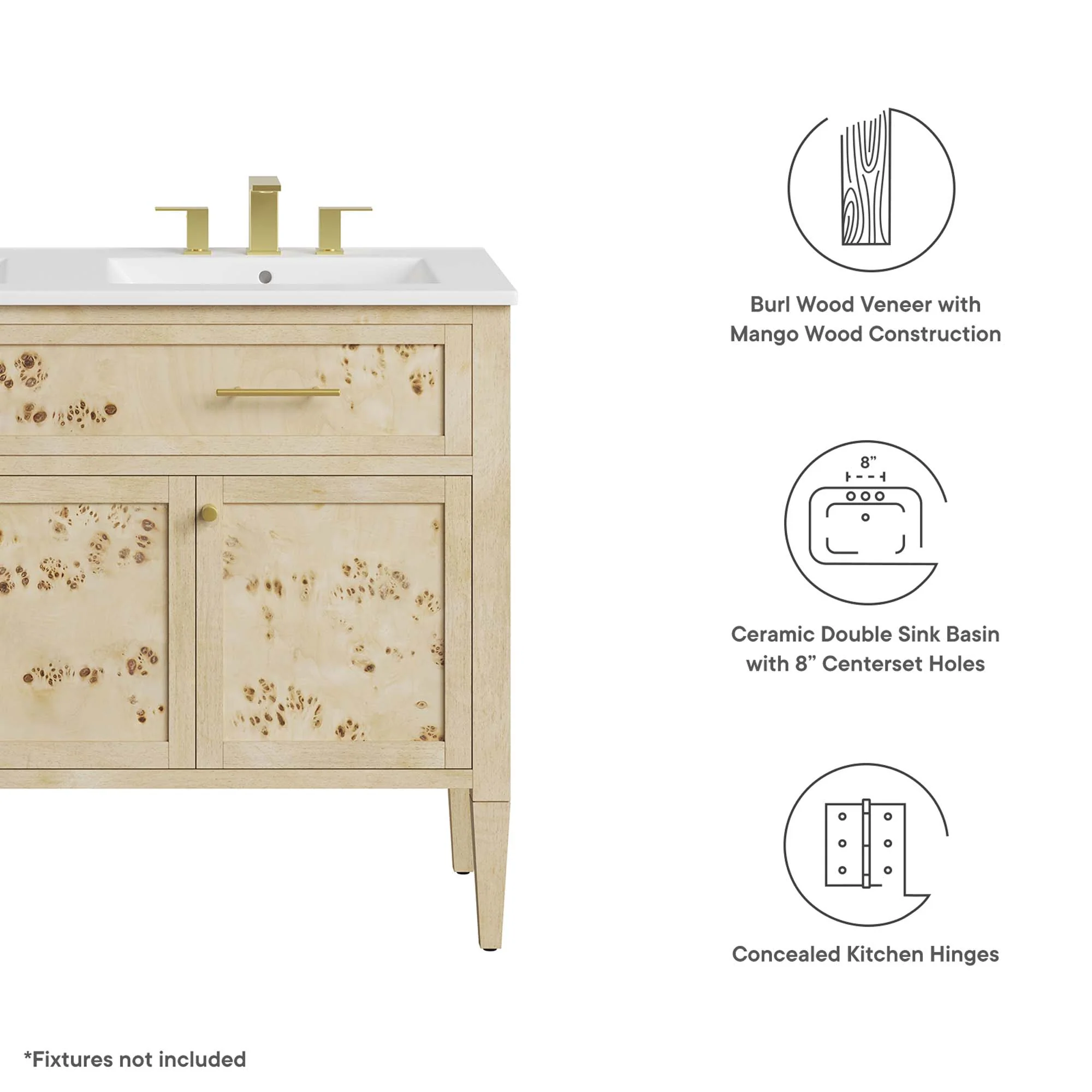 Elysian 48" Double Sink Bathroom Vanity by Modway - Image 2
