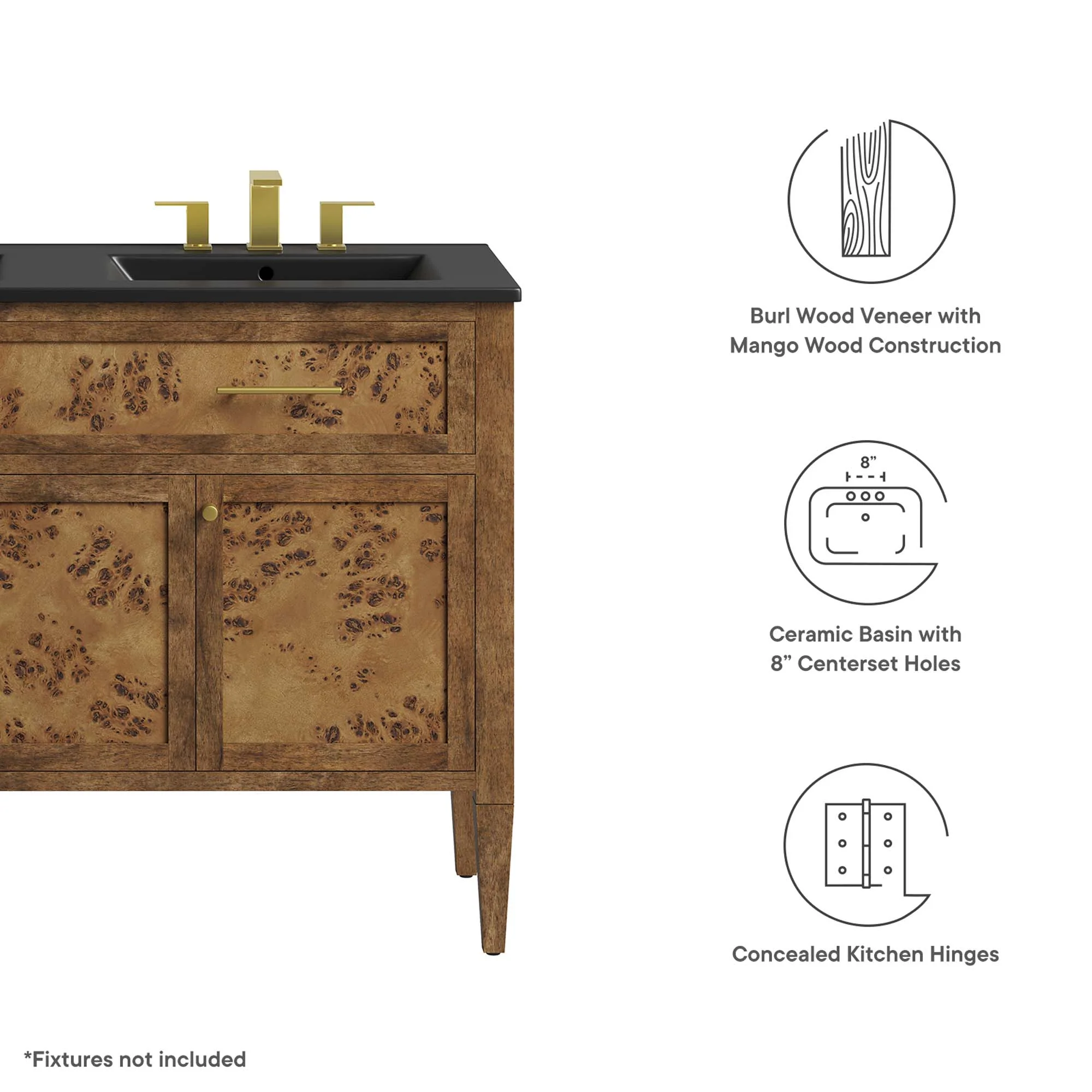 Elysian 48" Wood Double Sink Bathroom Vanity by Modway - Image 3