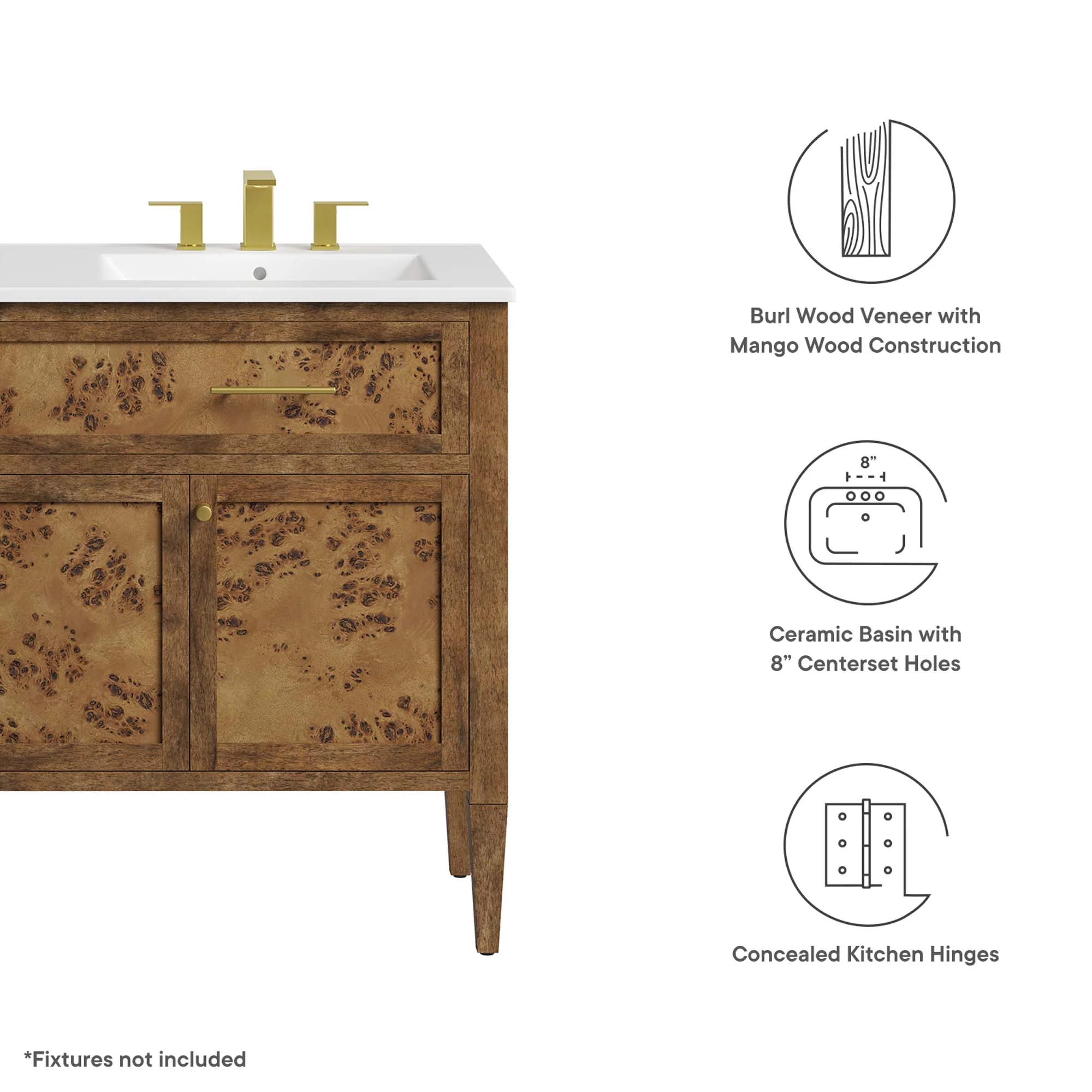Elysian 48" Wood Double Sink Bathroom Vanity by Modway - Image 2