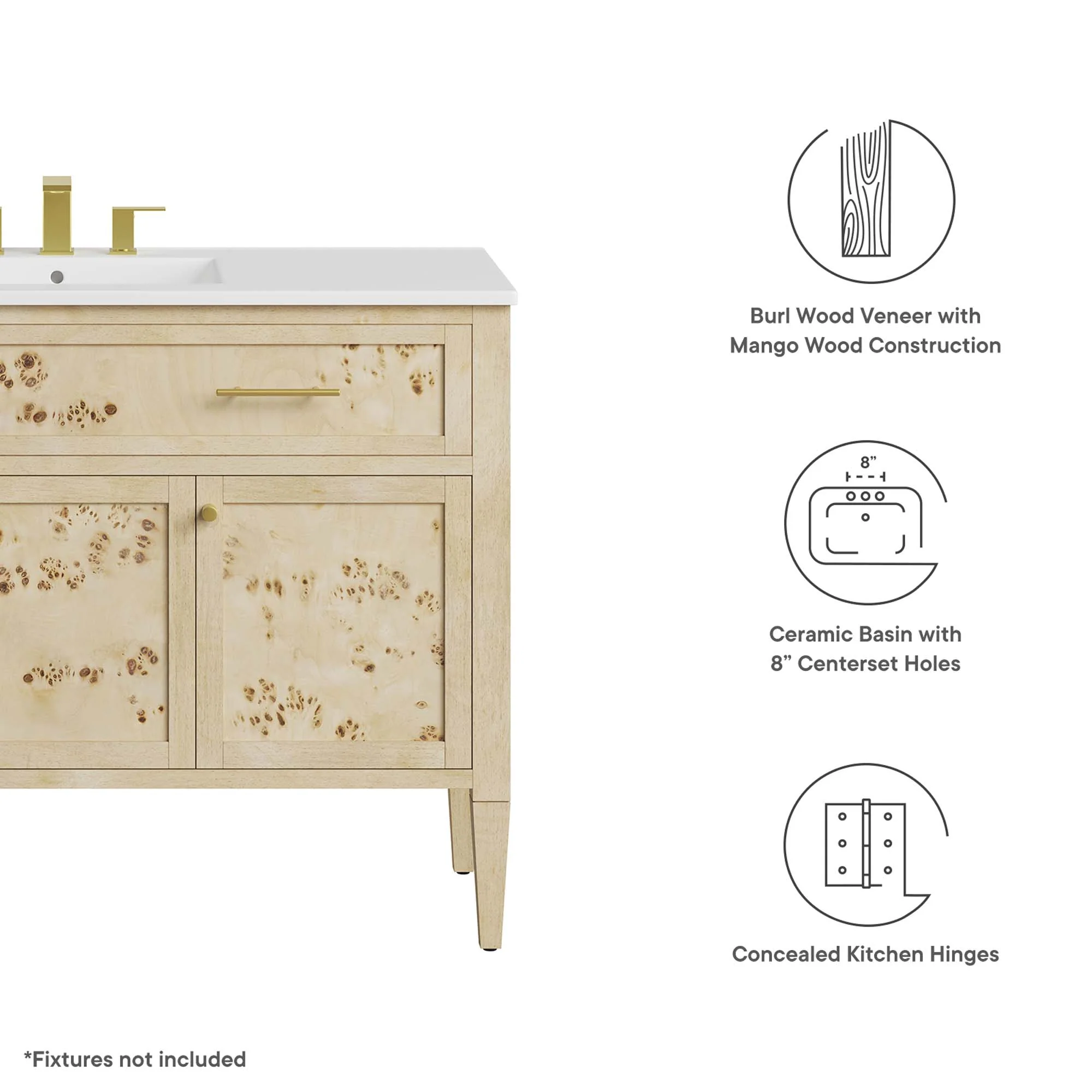 Elysian 48" Wood Single Sink Bathroom Vanity by Modway - Image 2