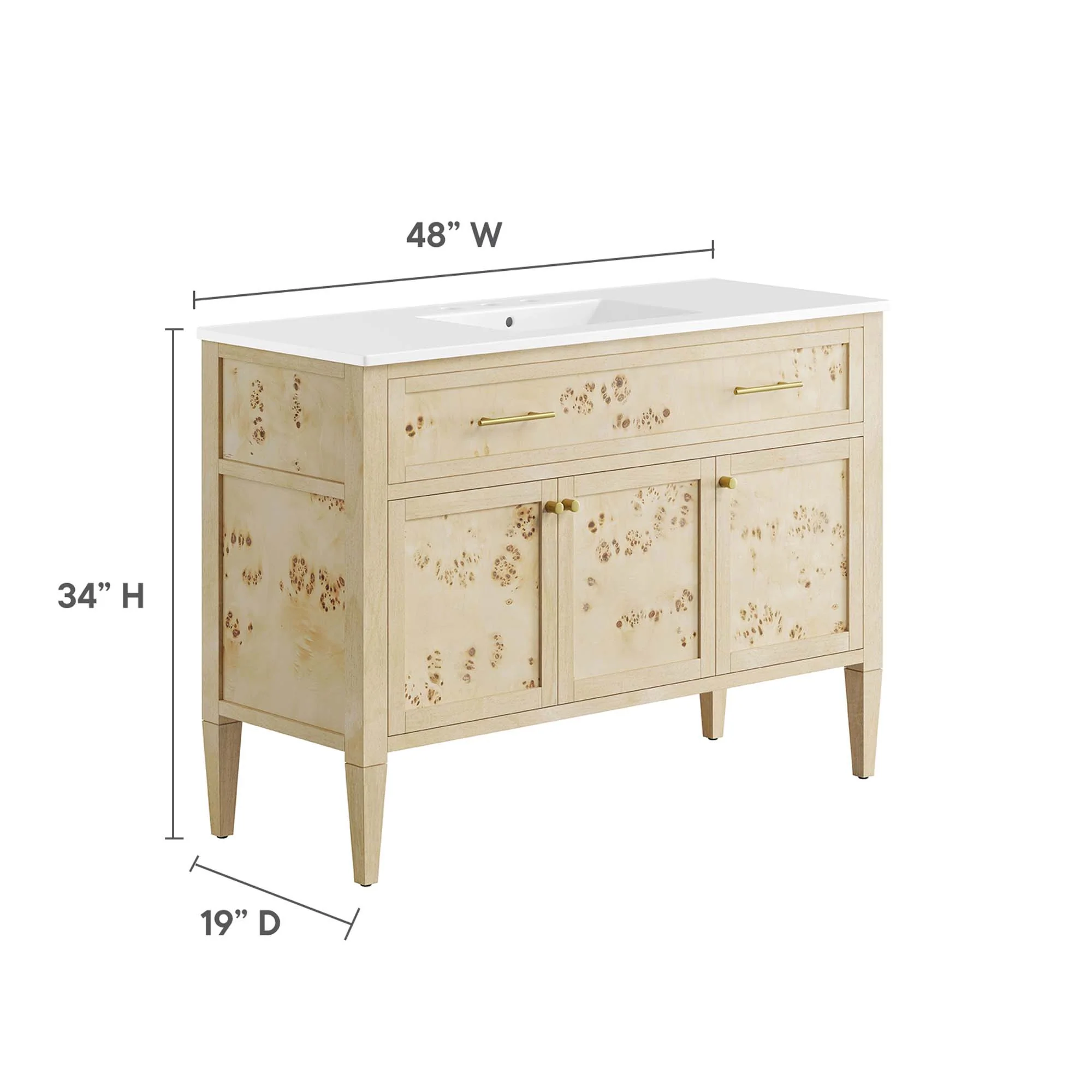 Elysian 48" Wood Single Sink Bathroom Vanity by Modway - Image 4