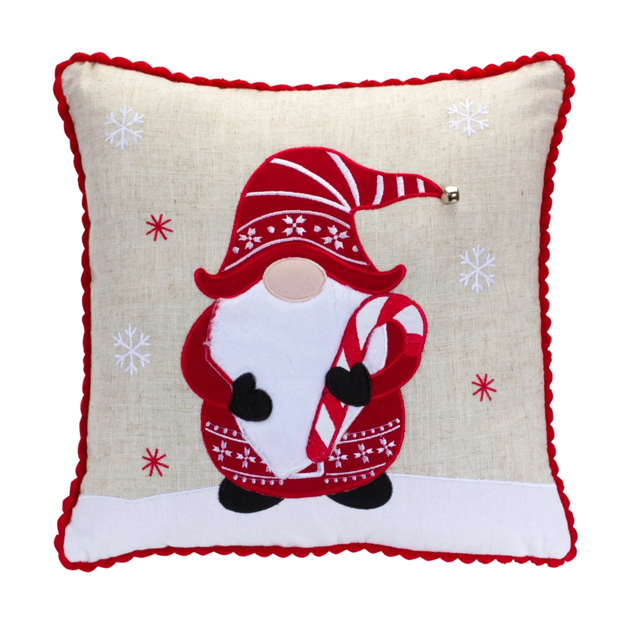 Embroidered Gnome and Nordic Snowflake Pillow (Set of 2) - Image 2