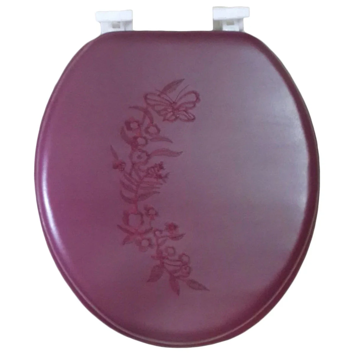 Embroidered Padded Soft Round Toilet Seat With Easy Clean & Change Hinge - Image 17