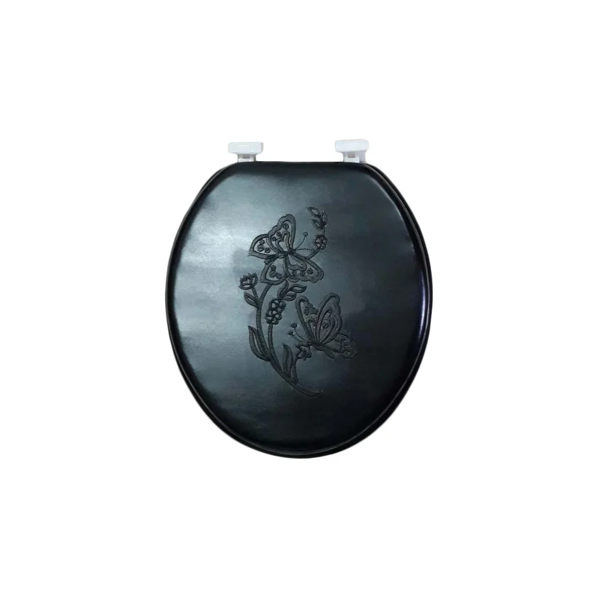 Embroidered Padded Soft Round Toilet Seat With Easy Clean & Change Hinge - Image 18