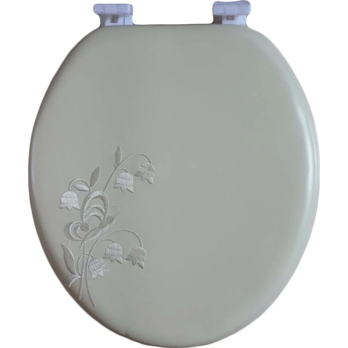 Embroidered Padded Soft Round Toilet Seat With Easy Clean & Change Hinge - Image 19