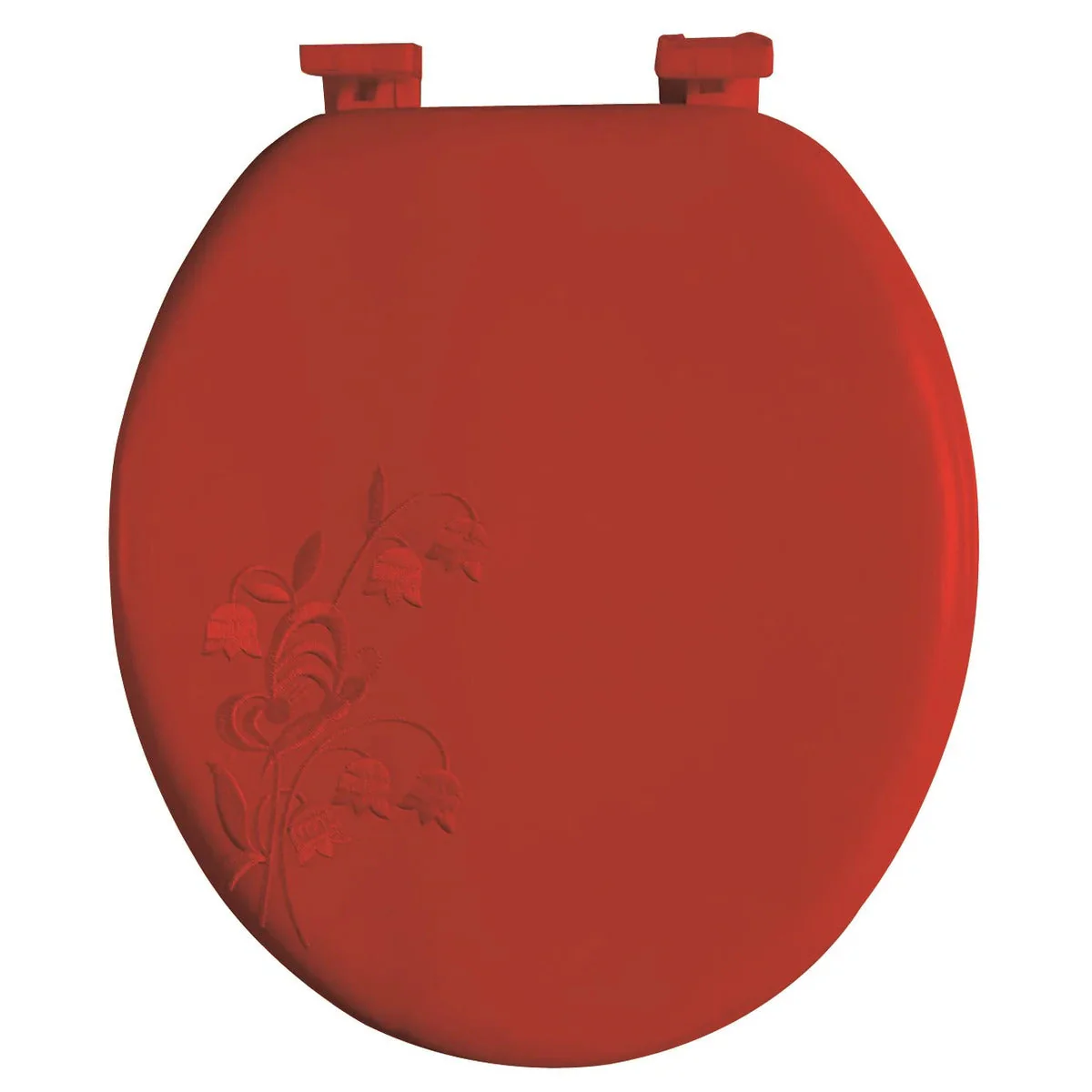 Embroidered Padded Soft Round Toilet Seat With Easy Clean & Change Hinge - Image 23