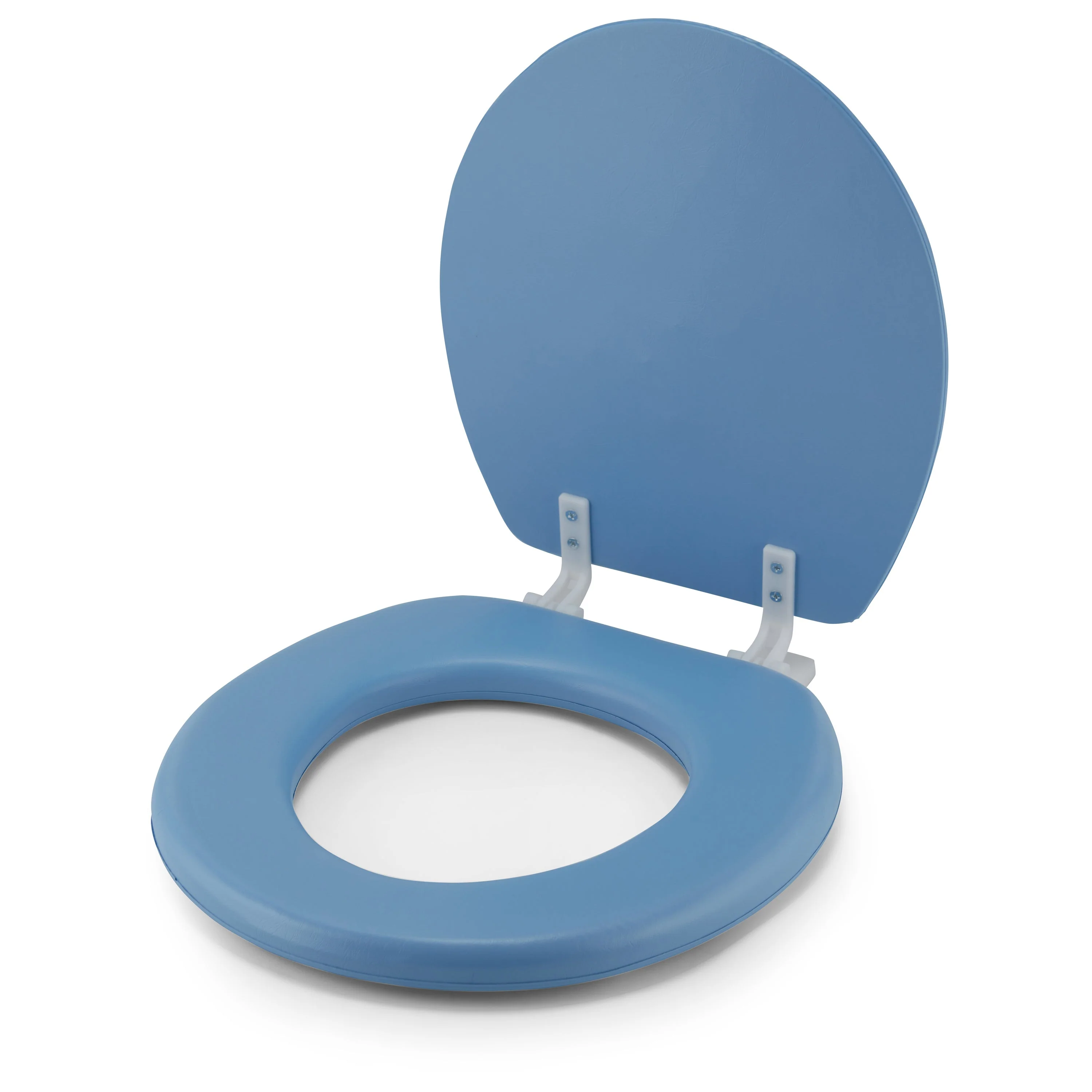 Embroidered Padded Soft Round Toilet Seat With Easy Clean & Change Hinge - Image 5