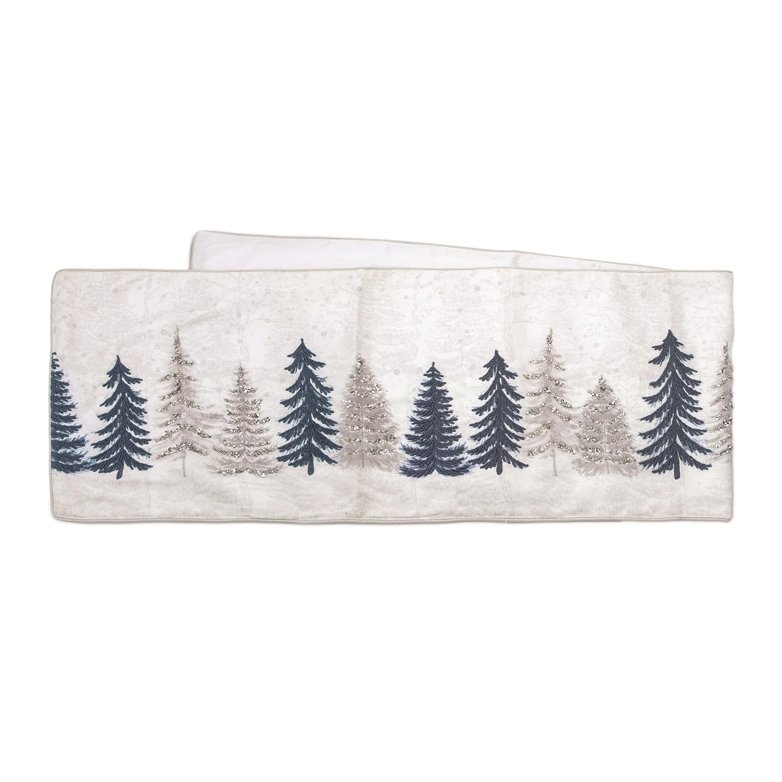 Embroidered Pine Tree Table Runner 72"L - Image 3