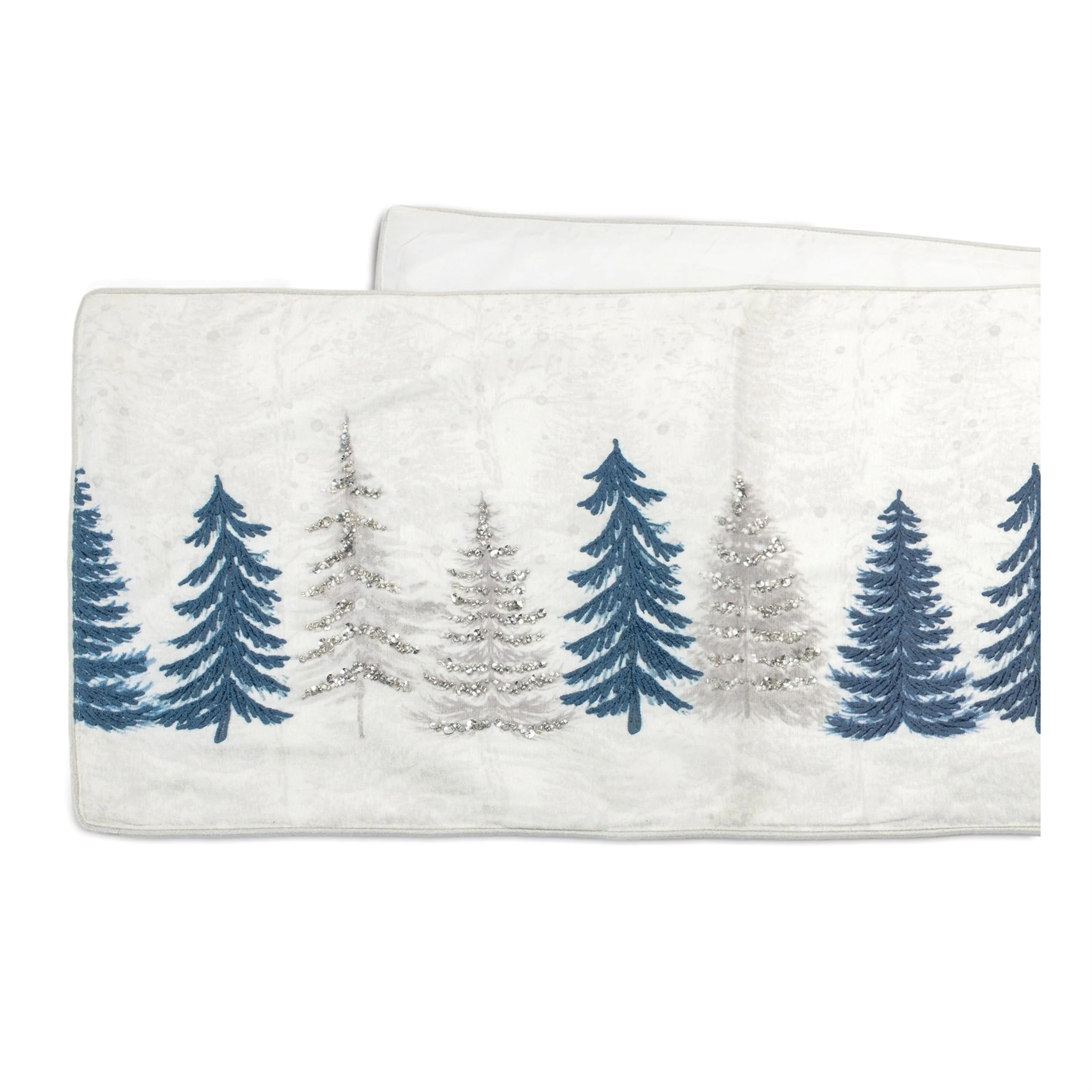 Embroidered Pine Tree Table Runner 72"L - Image 5