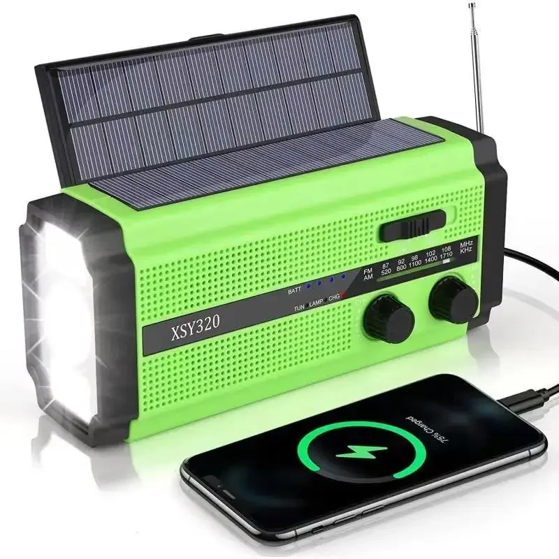 Emergency Hand Crank Solar Radio NOAA Weather AM FM Power Bank LED SOS - Image 9