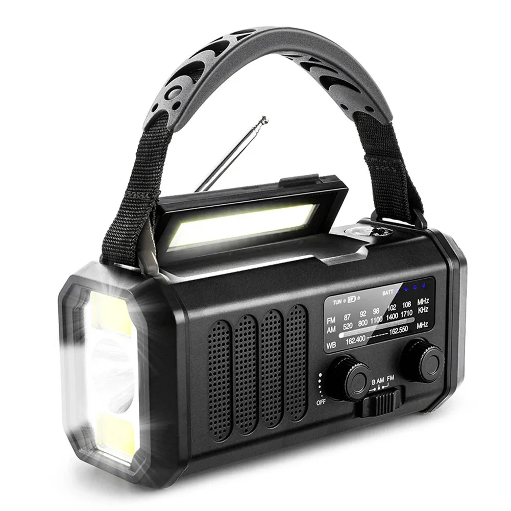 Emergency NOAA Weather Radio Solar Hand Crank 10000mAh Power Bank SOS - Image 7