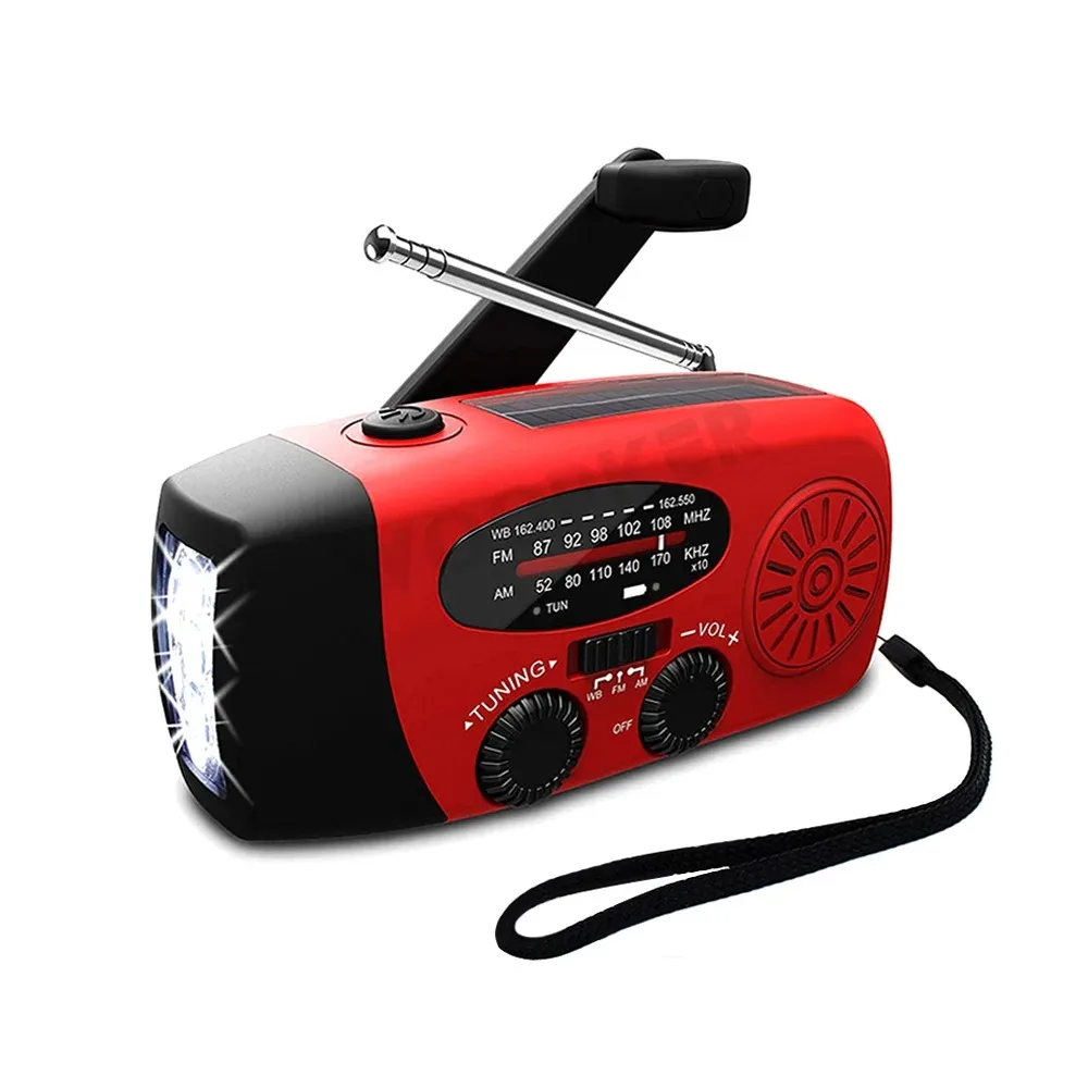 Emergency NOAA Weather Radio Solar Hand Crank 10000mAh Power Bank SOS - Image 9