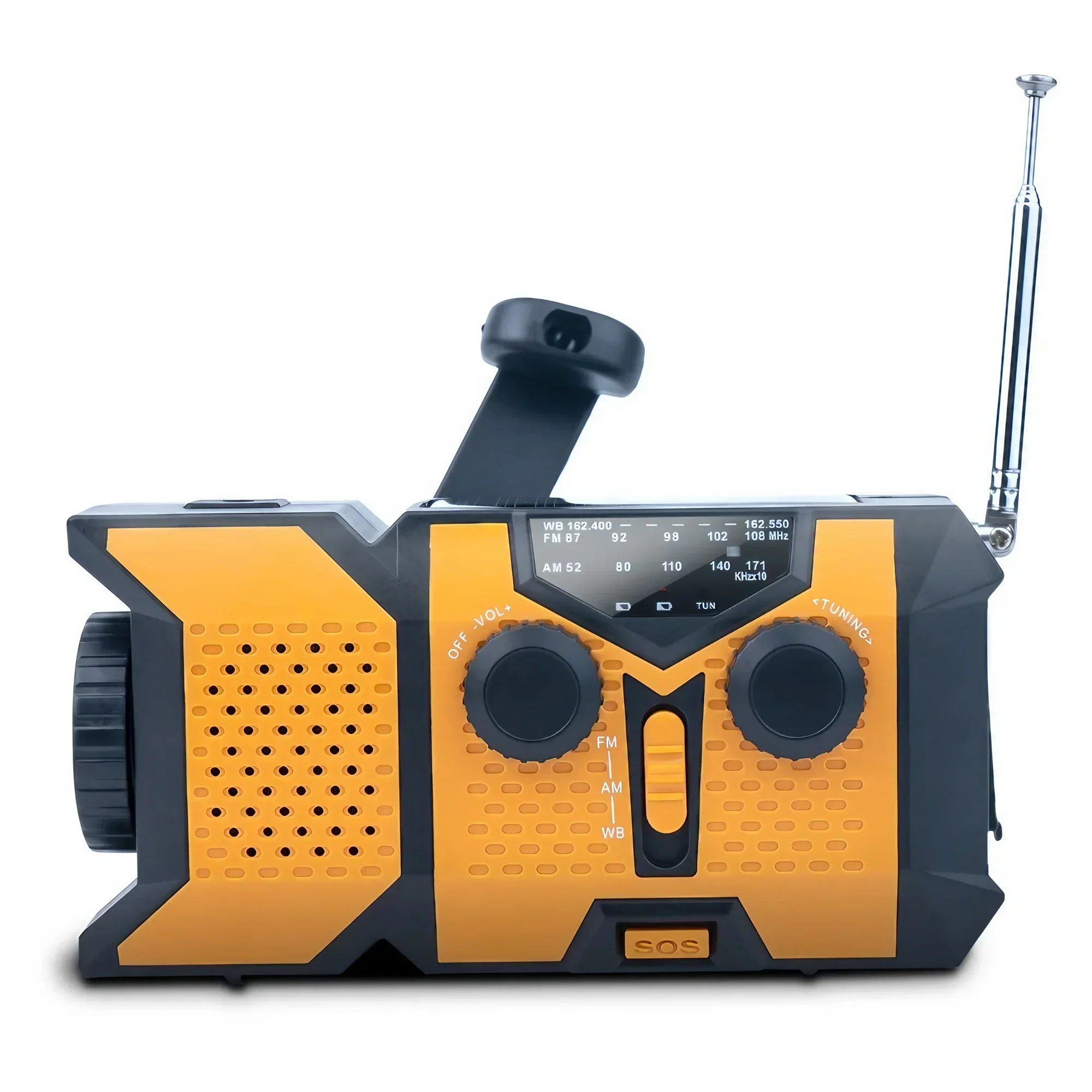 Emergency NOAA Weather Radio Solar Hand Crank AM FM Power Bank LED Flashlight - Image 8