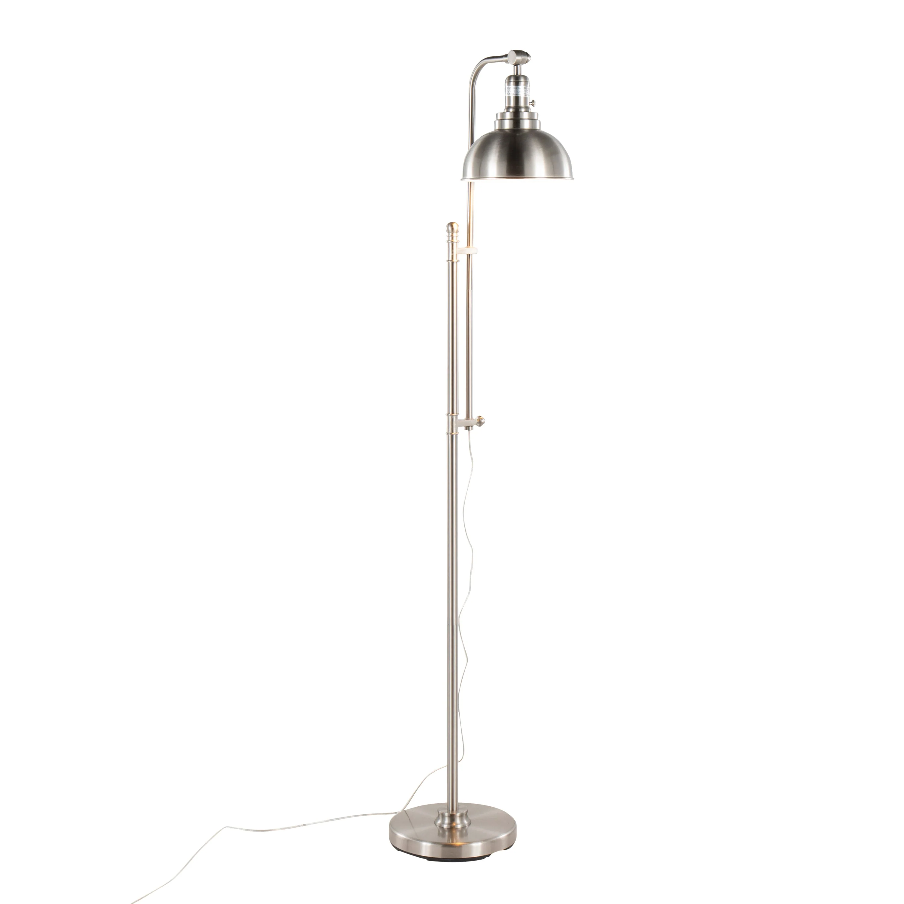 Emery Industrial Floor Lamp in Nickel by LumiSource - Image 2