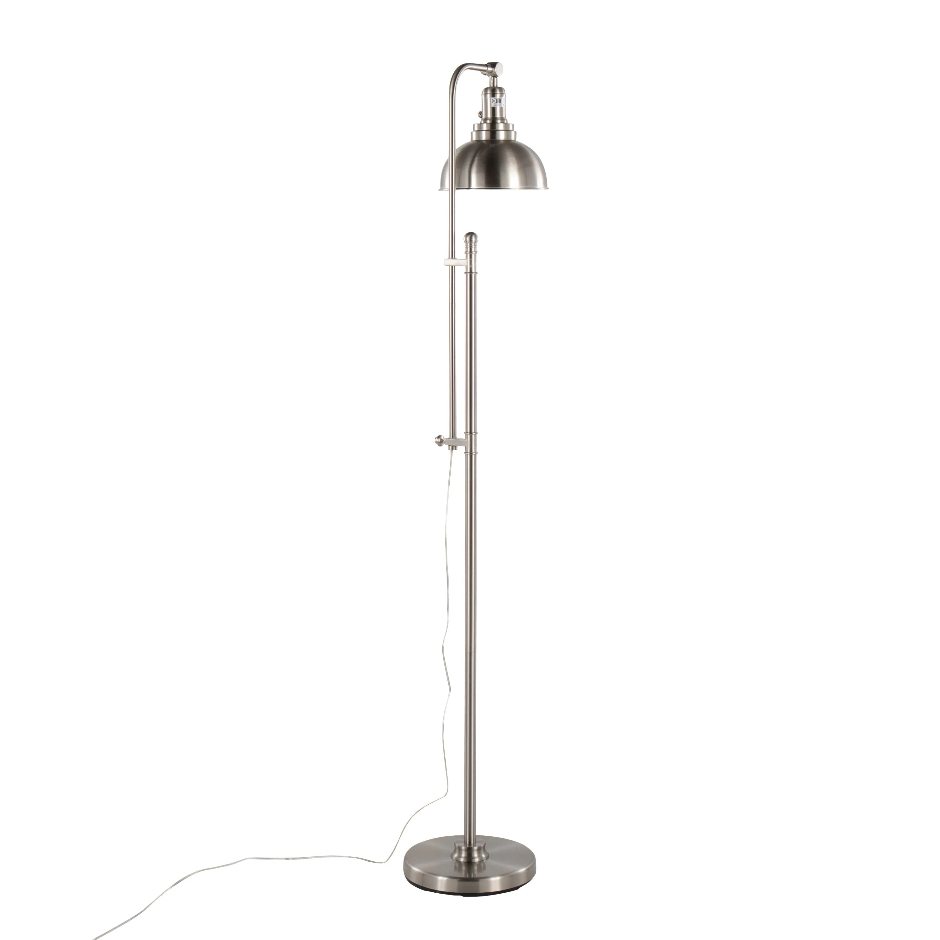 Emery Industrial Floor Lamp in Nickel by LumiSource - Image 4