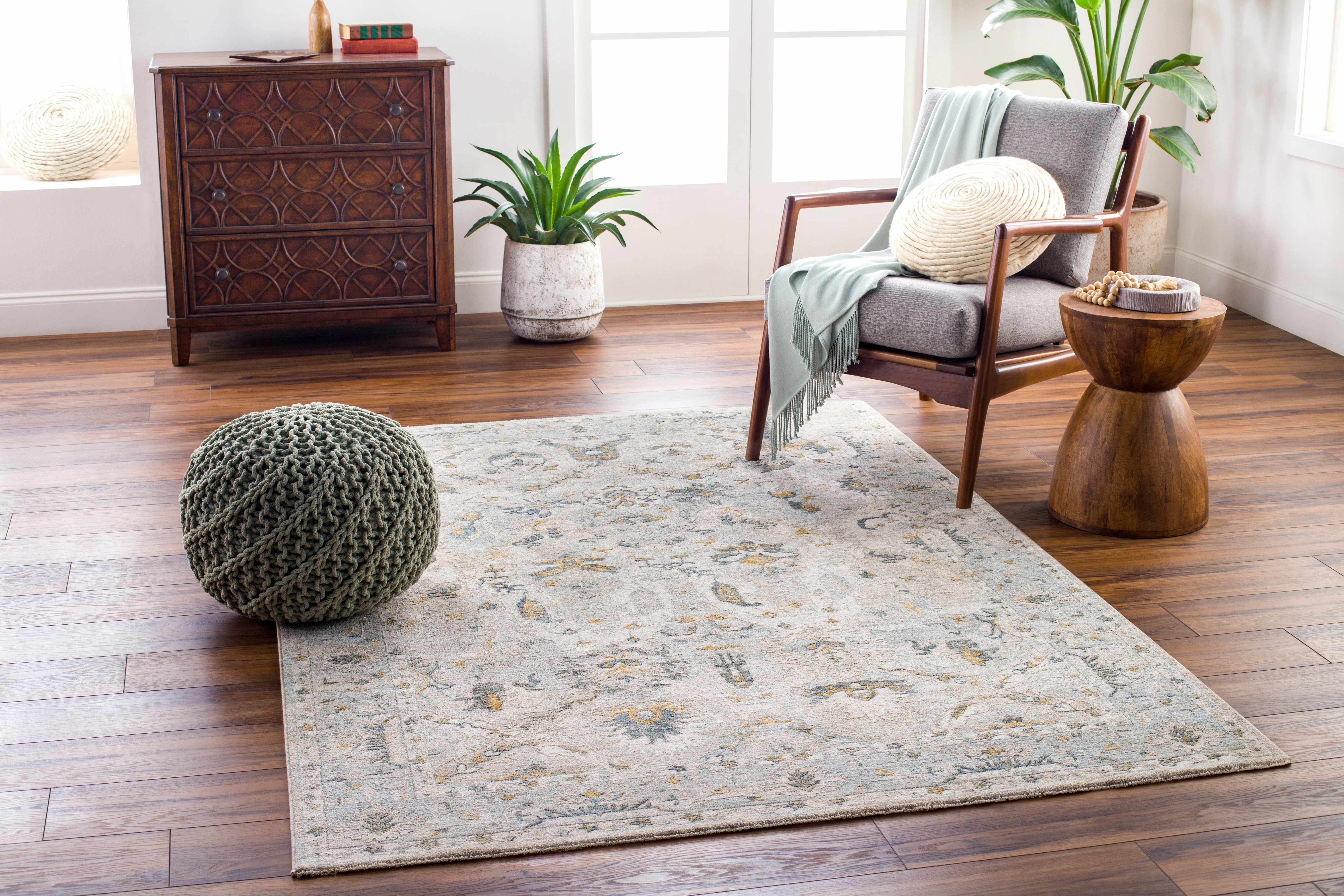 Emile Textured Rug with Fringes - Image 7