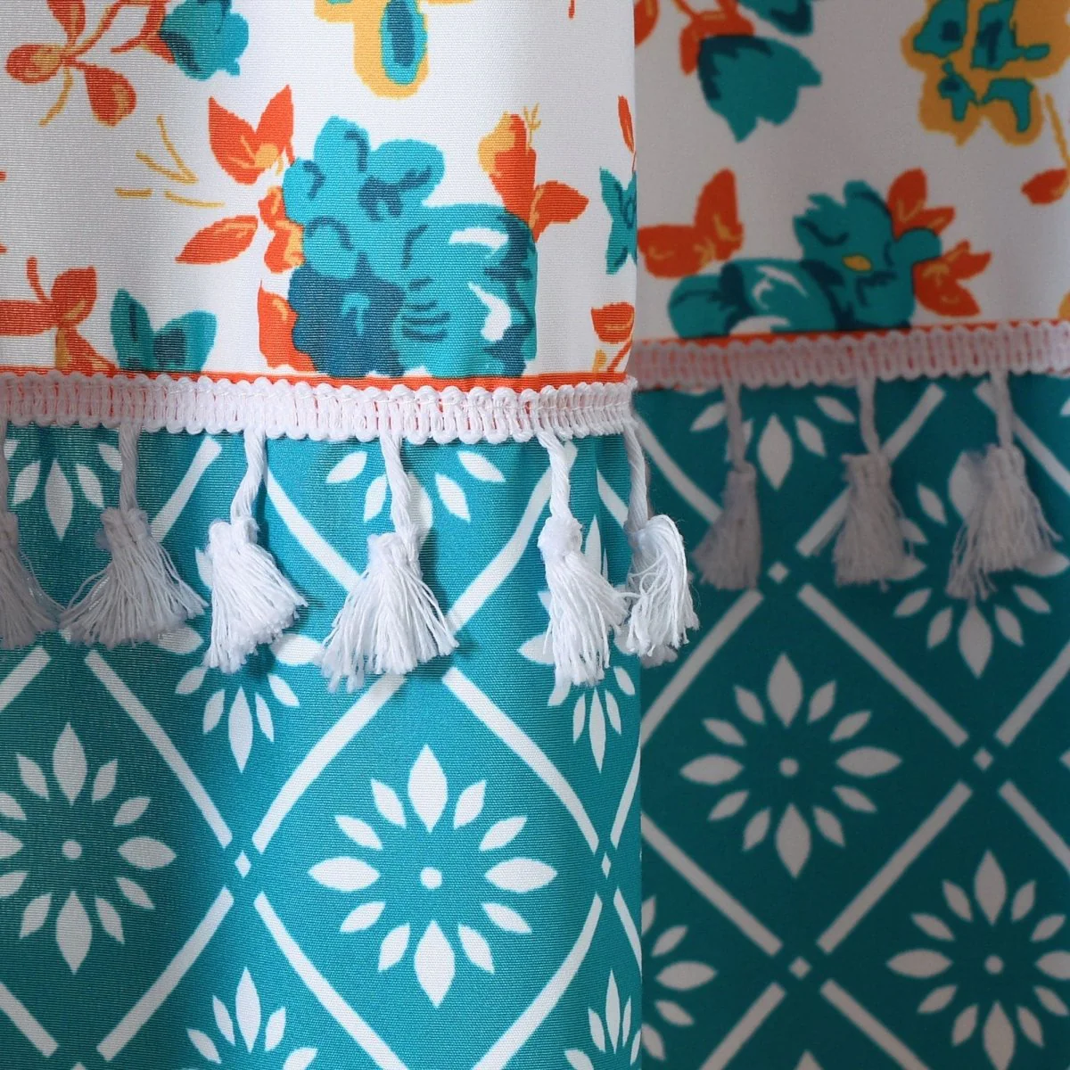 Emily Boho Stripe Window Curtain Panel Set - Image 3