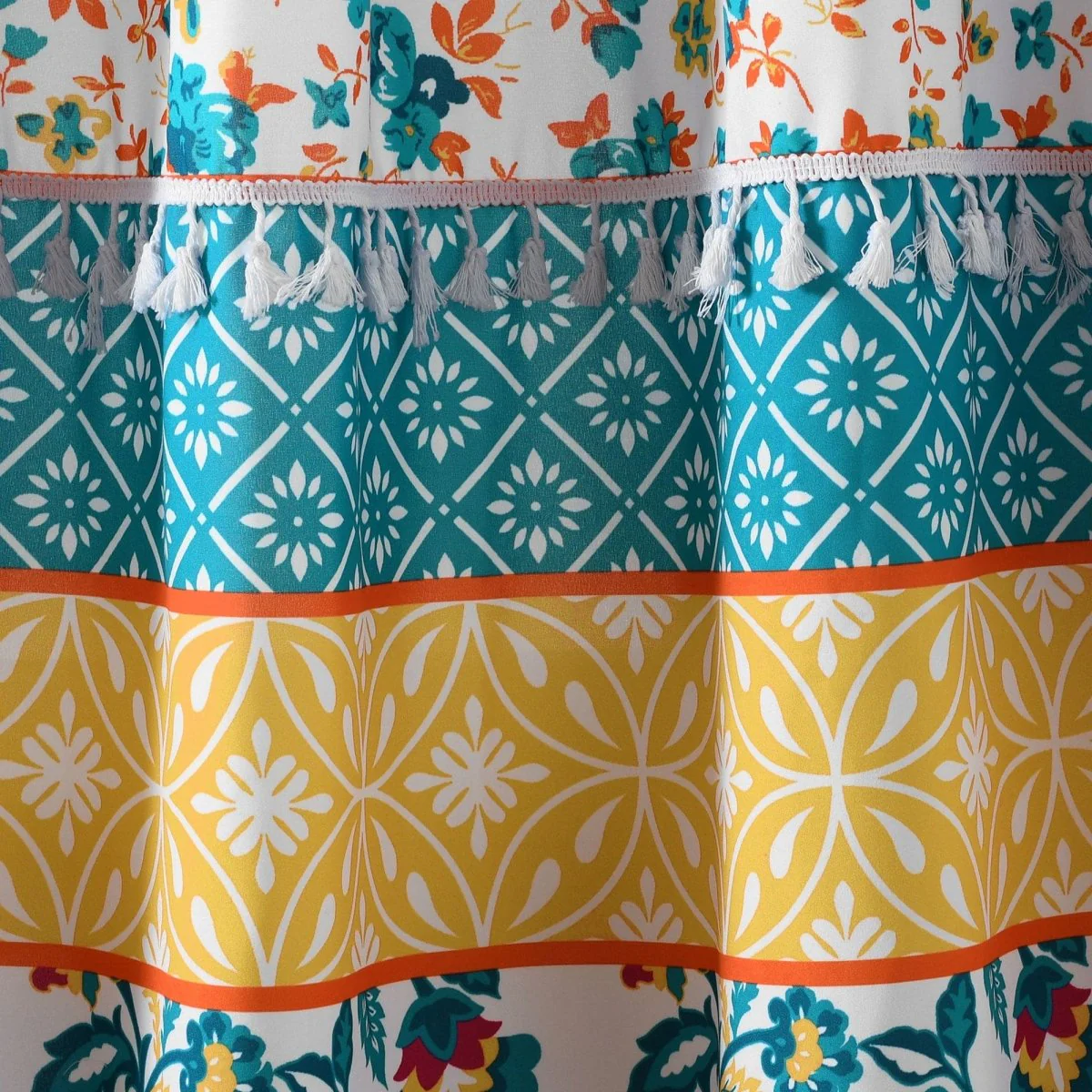 Emily Boho Stripe Window Curtain Panel Set - Image 4