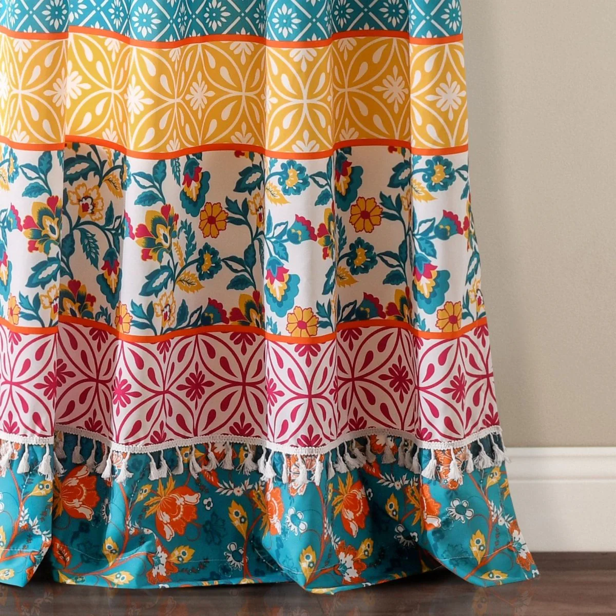 Emily Boho Stripe Window Curtain Panel Set - Image 5