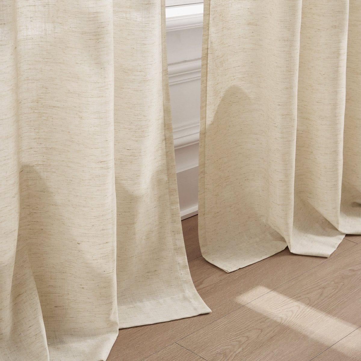 Emily Leaves Embroidered Window Curtain Panels - Image 4