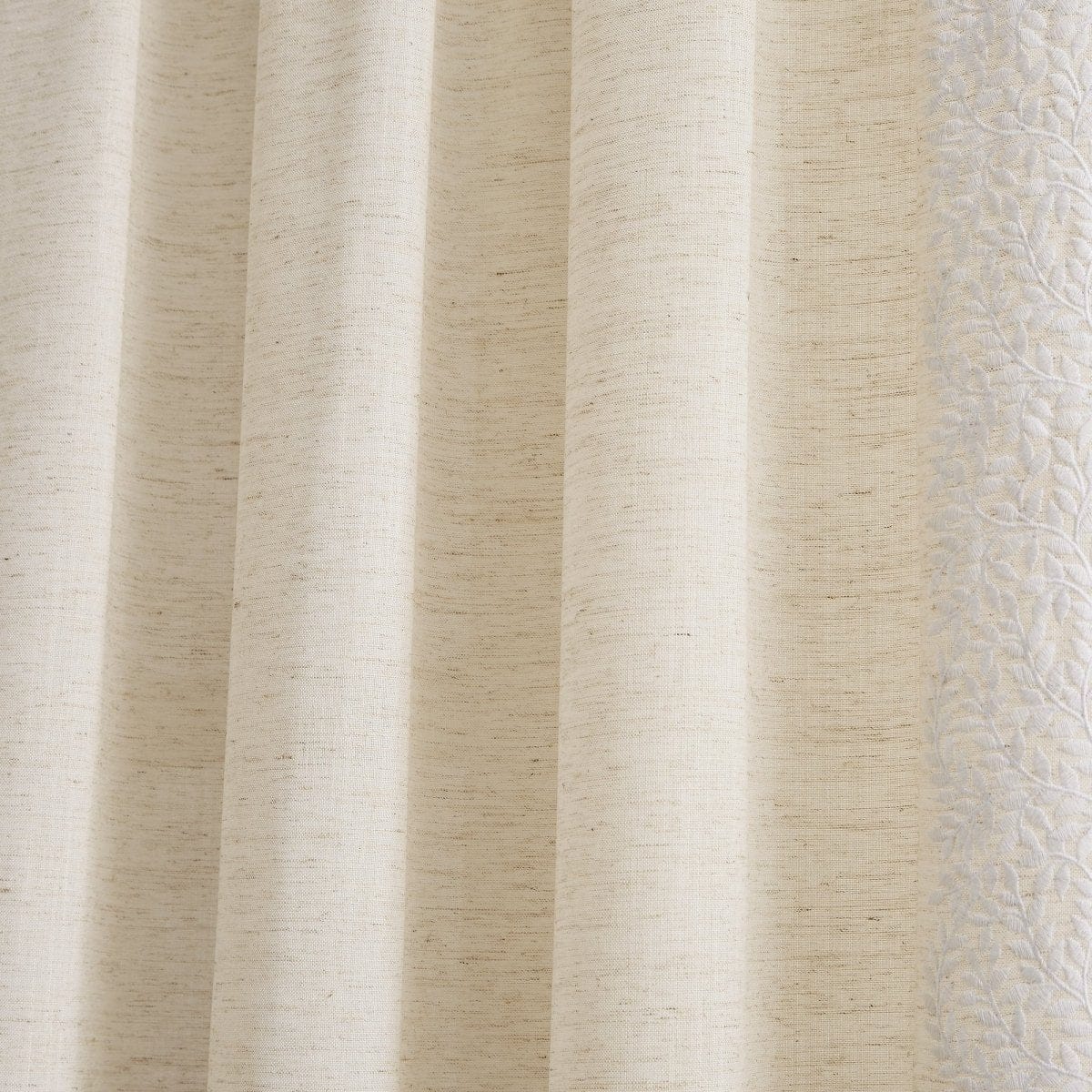 Emily Leaves Embroidered Window Curtain Panels - Image 6