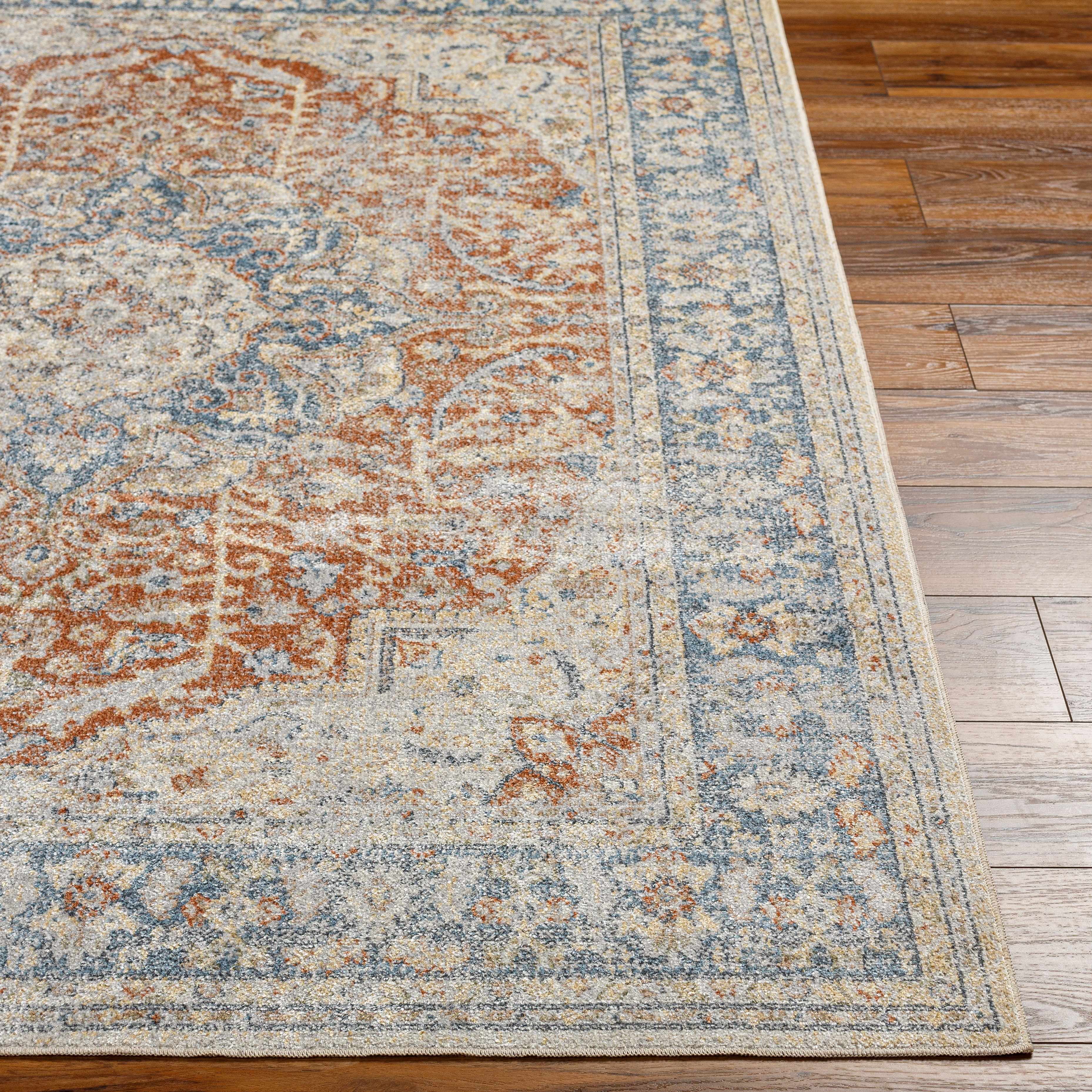 Emke Rust Washable Area Rug - Clearance - Image 3