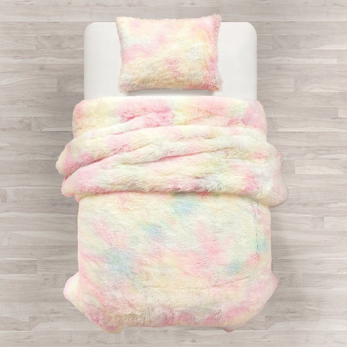 Emma Cozy Ultra Soft Rainbow Faux Fur Comforter Set - Image 5