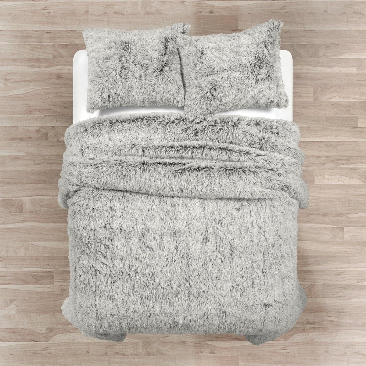 Emma Cozy Ultra Soft Two Tone Faux Fur Comforter Set - Image 2