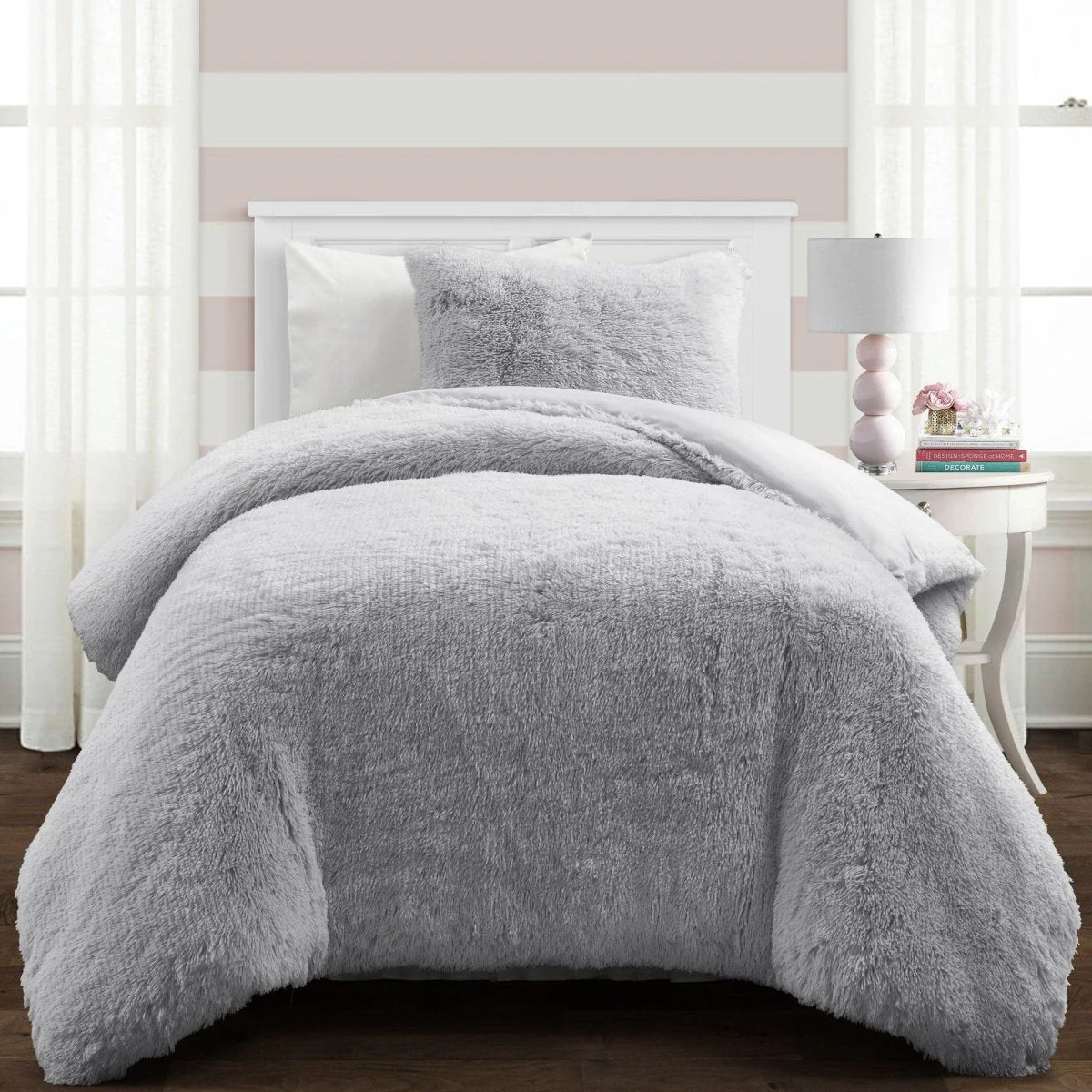 Emma Faux Fur Comforter Set - Image 11