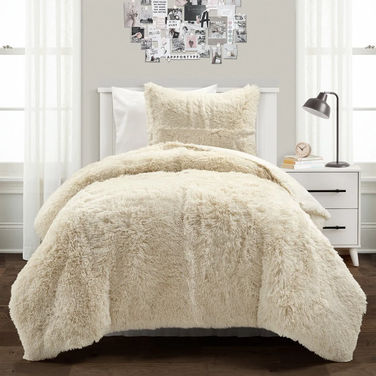 Emma Faux Fur Comforter Set - Image 15